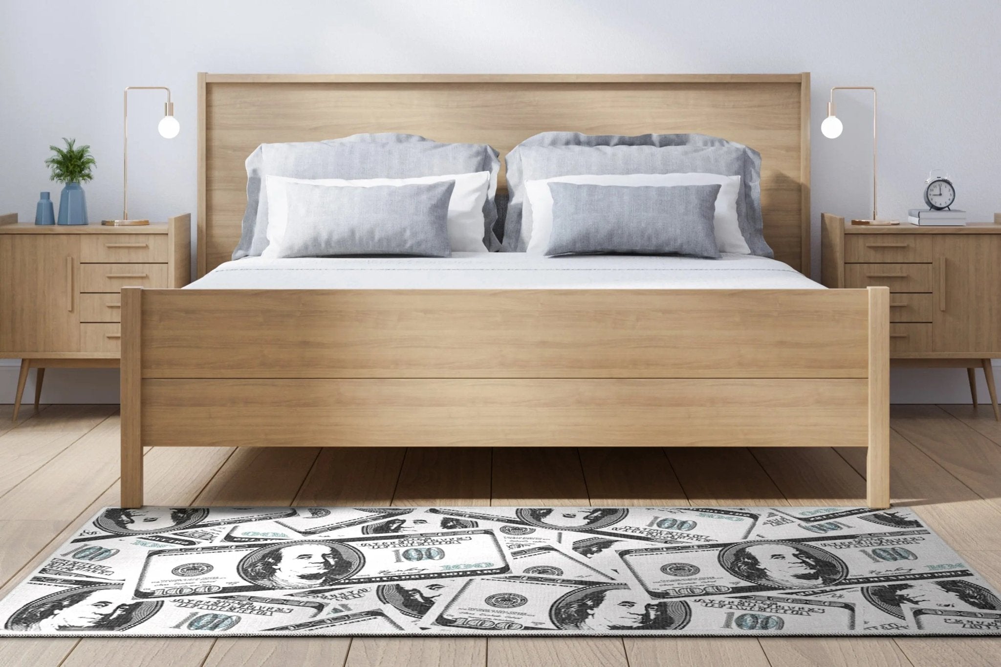 Hundred Dollar Bill Stacked Green Area Flat-Weave Rug、mySite、gigharbornorthrealestate