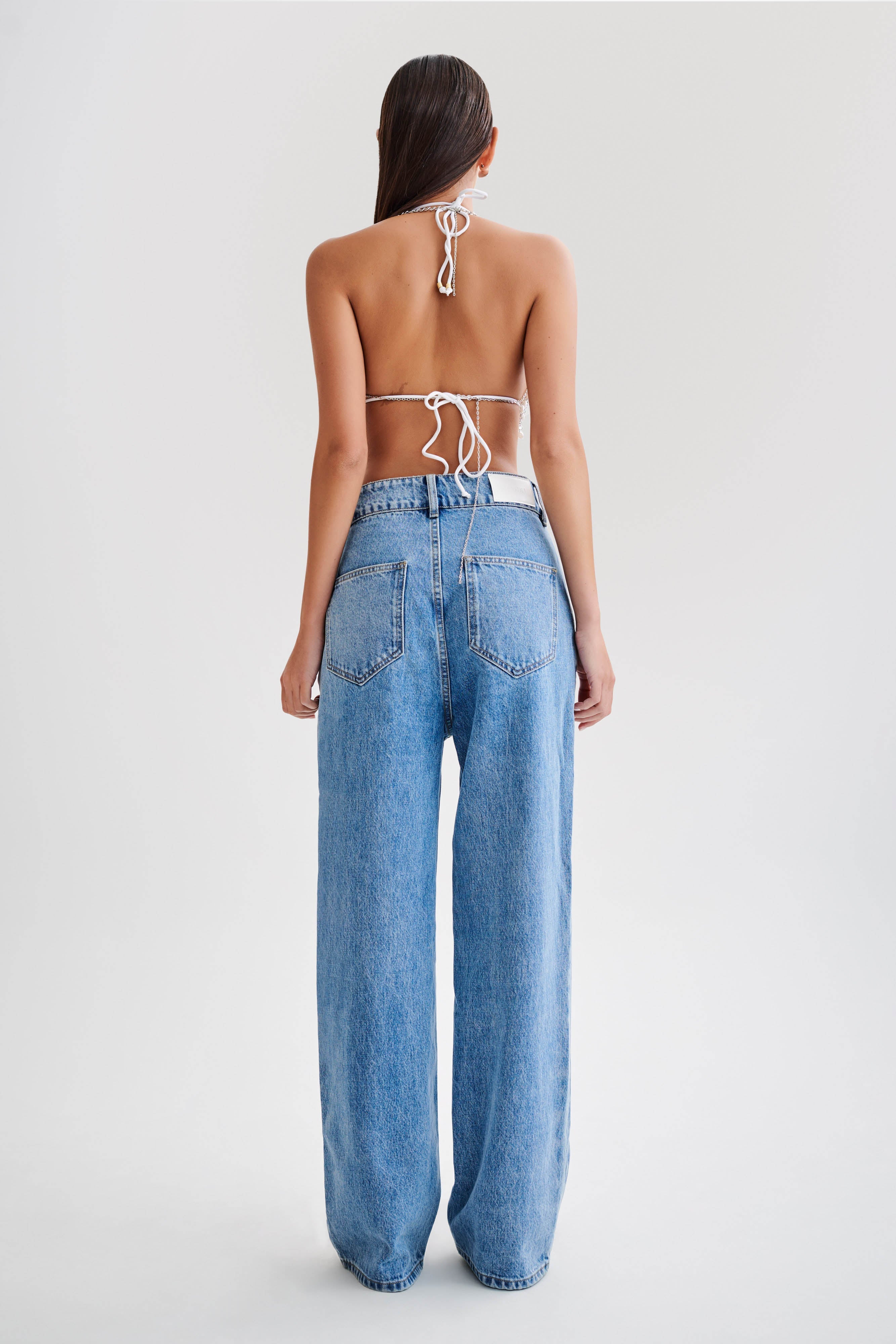 Gretchen Pearl Halter Top - Pearl、mySite、solidvoid