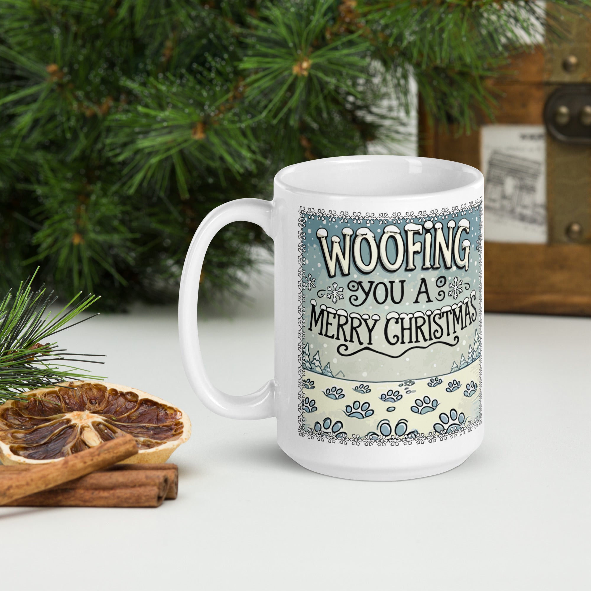 Woofing You A Merry Christmas Mug、mySite、camillekostekn