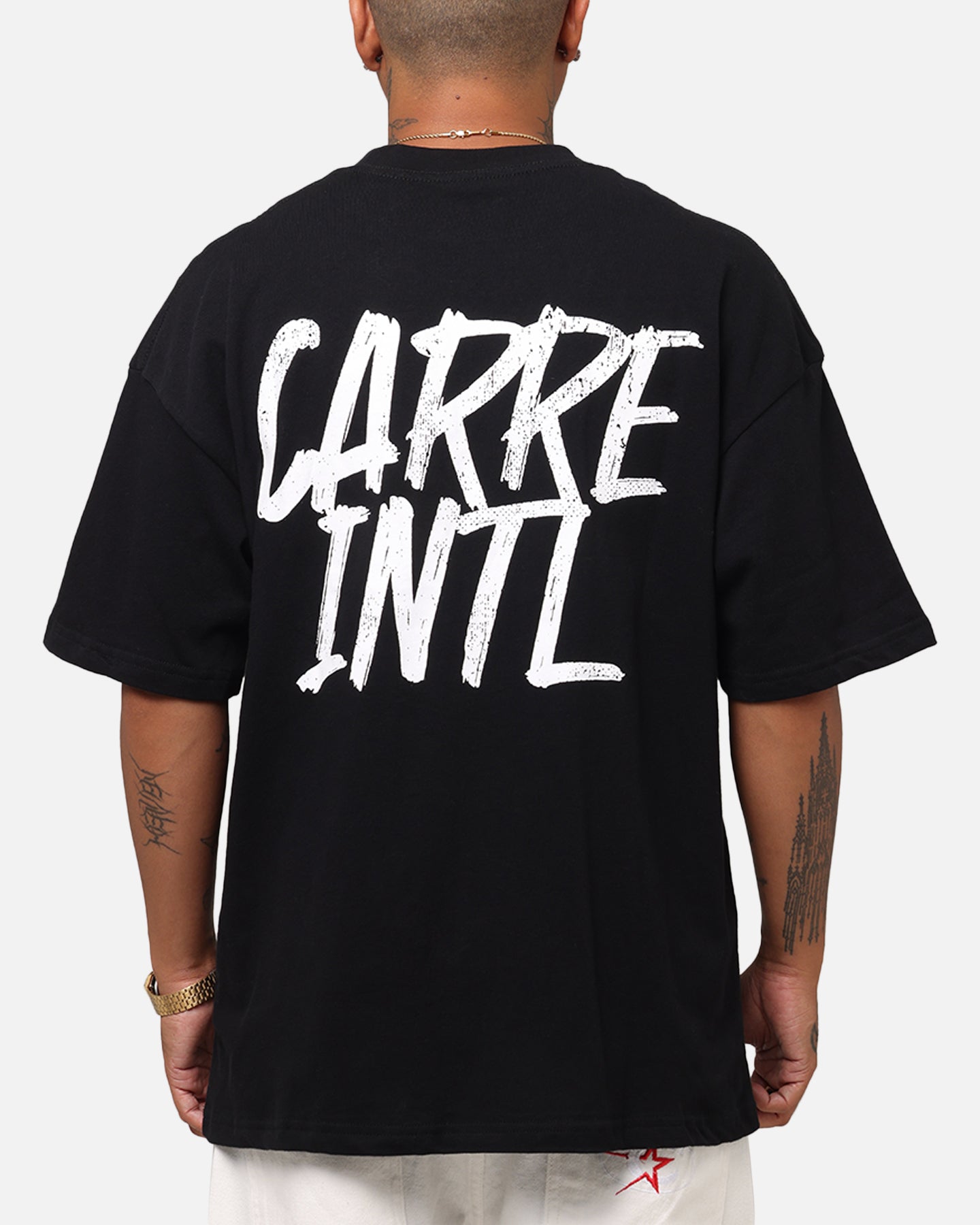 Carre Intl Drop Shoulder T-Shirt Black、mySite、zt4zffjzw