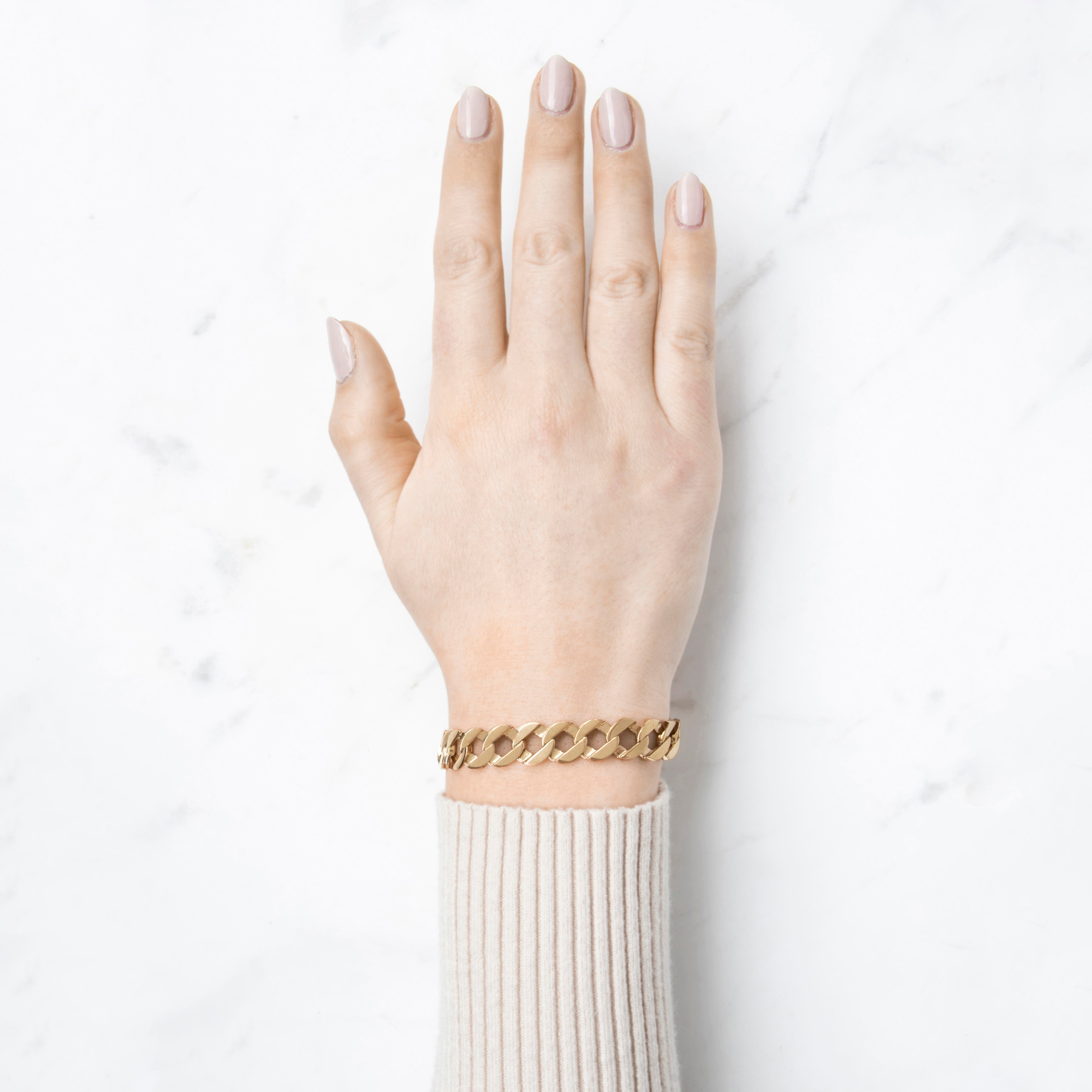 Vintage Gucci 14k Yellow Gold Circular Curb Link Bracelet 7.25、mySite、hinf8tx79