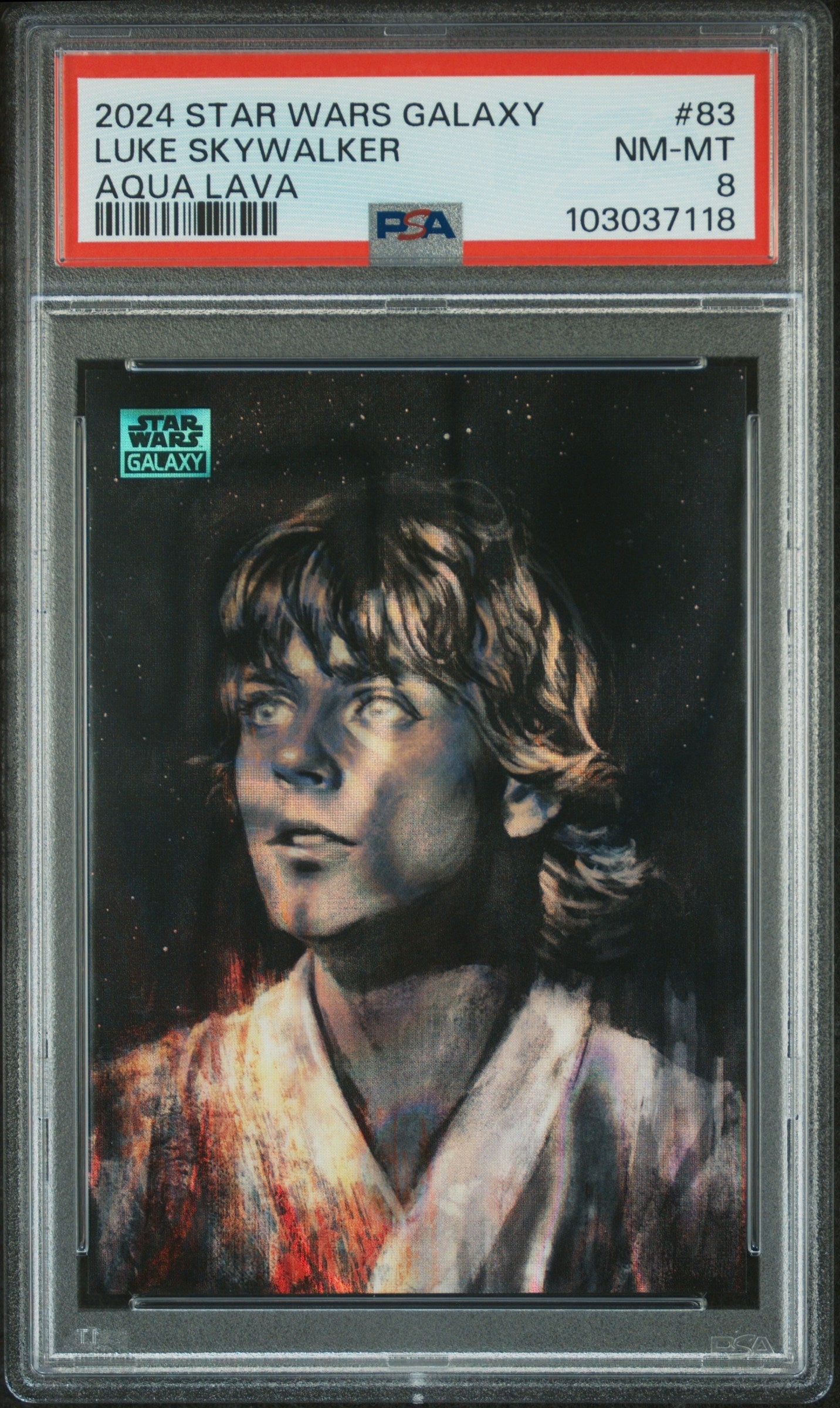 Luke Skywalker #83 Aqua Lava 126/175 PSA 8 Topps Chrome Star Wars Galaxy 2024、mySite、waistdrama