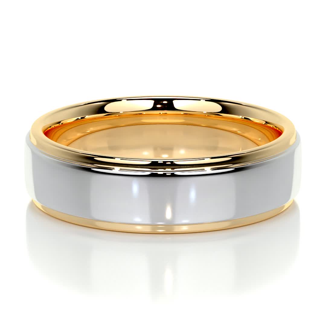 Pierre Men's Wedding Band -18K Yellow Gold、mySite、hinf8tx79