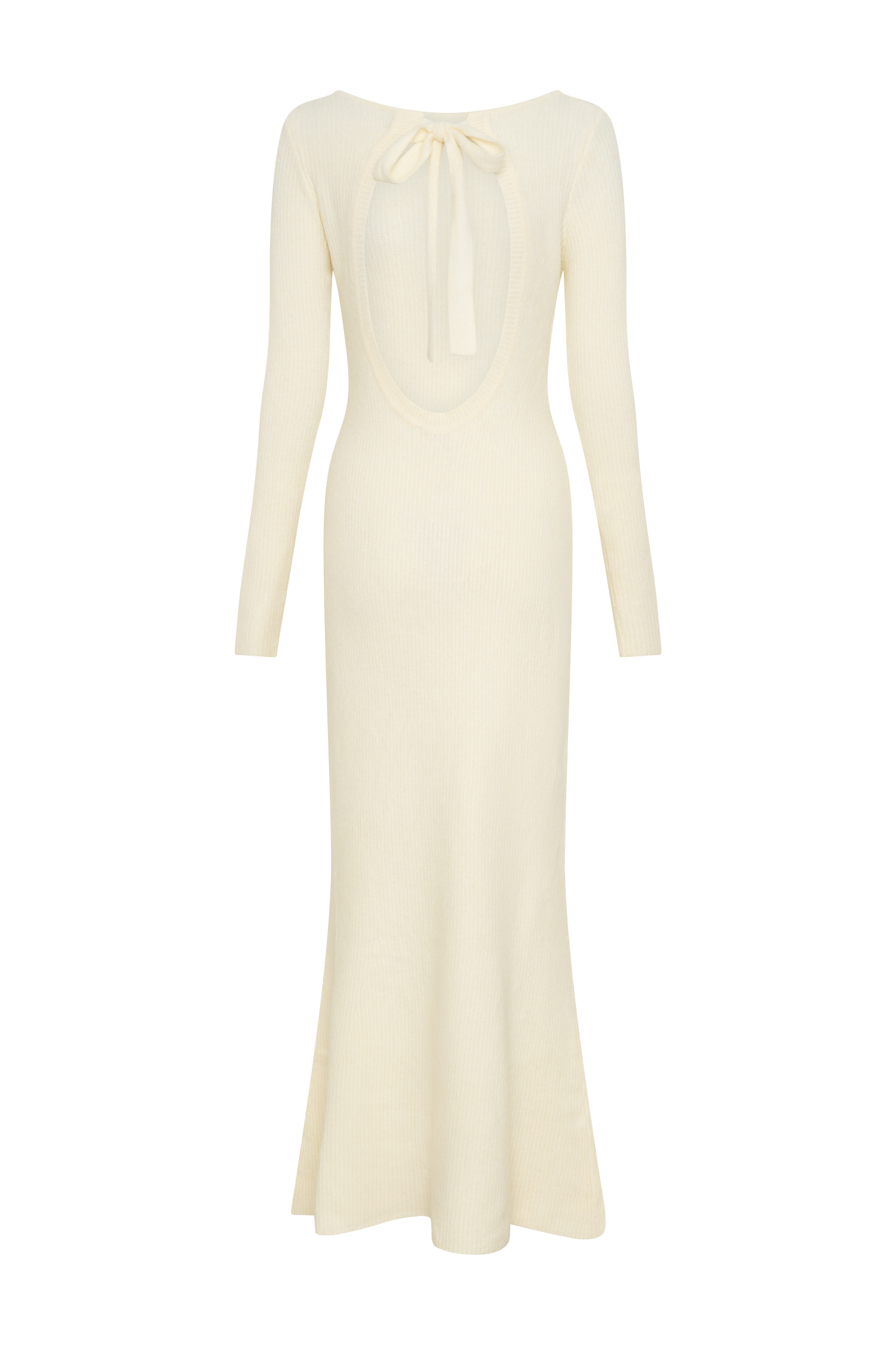 Emily Long Sleeve Knit Maxi Dress - Ivory Marle、mySite、solidvoid