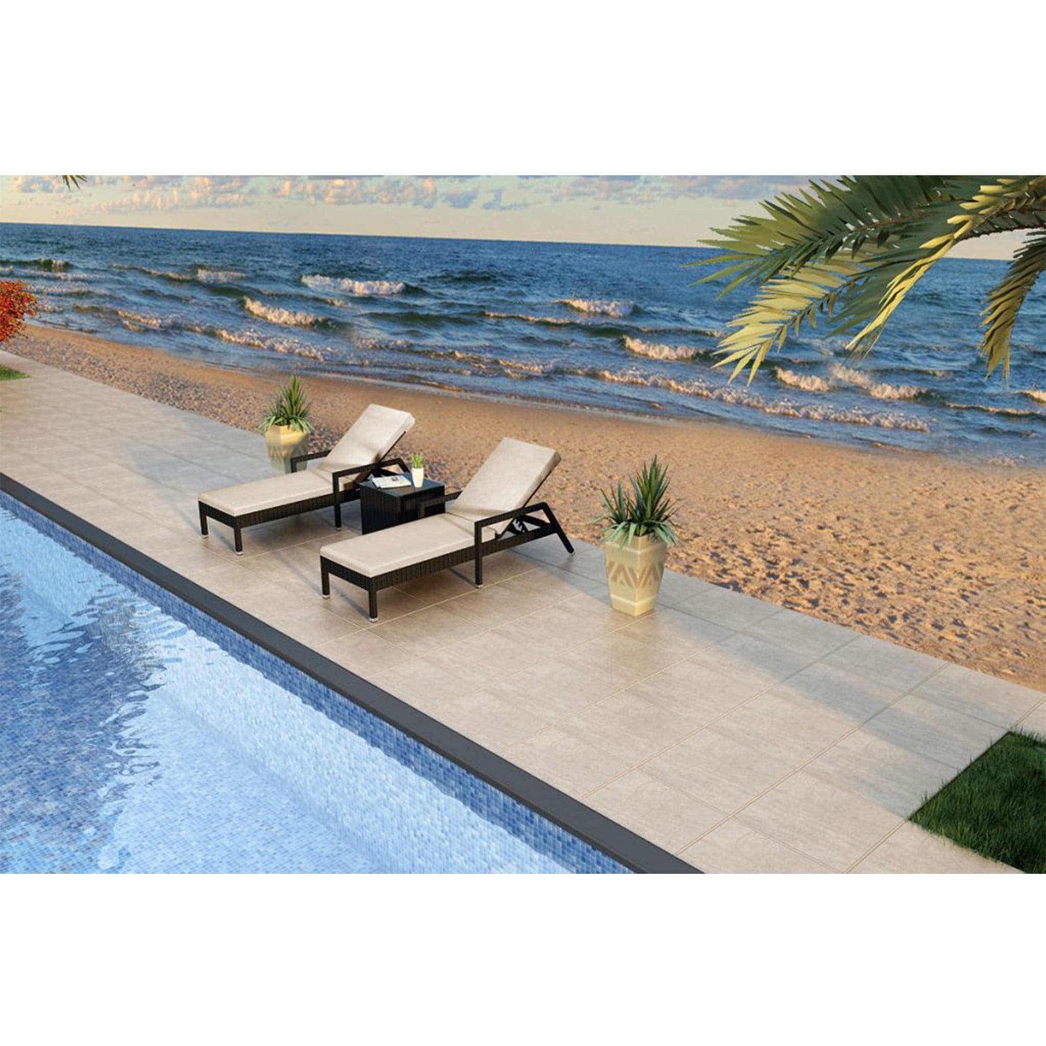 Urbana 3 Piece Reclining Chaise Lounge Set、mySite、neckold