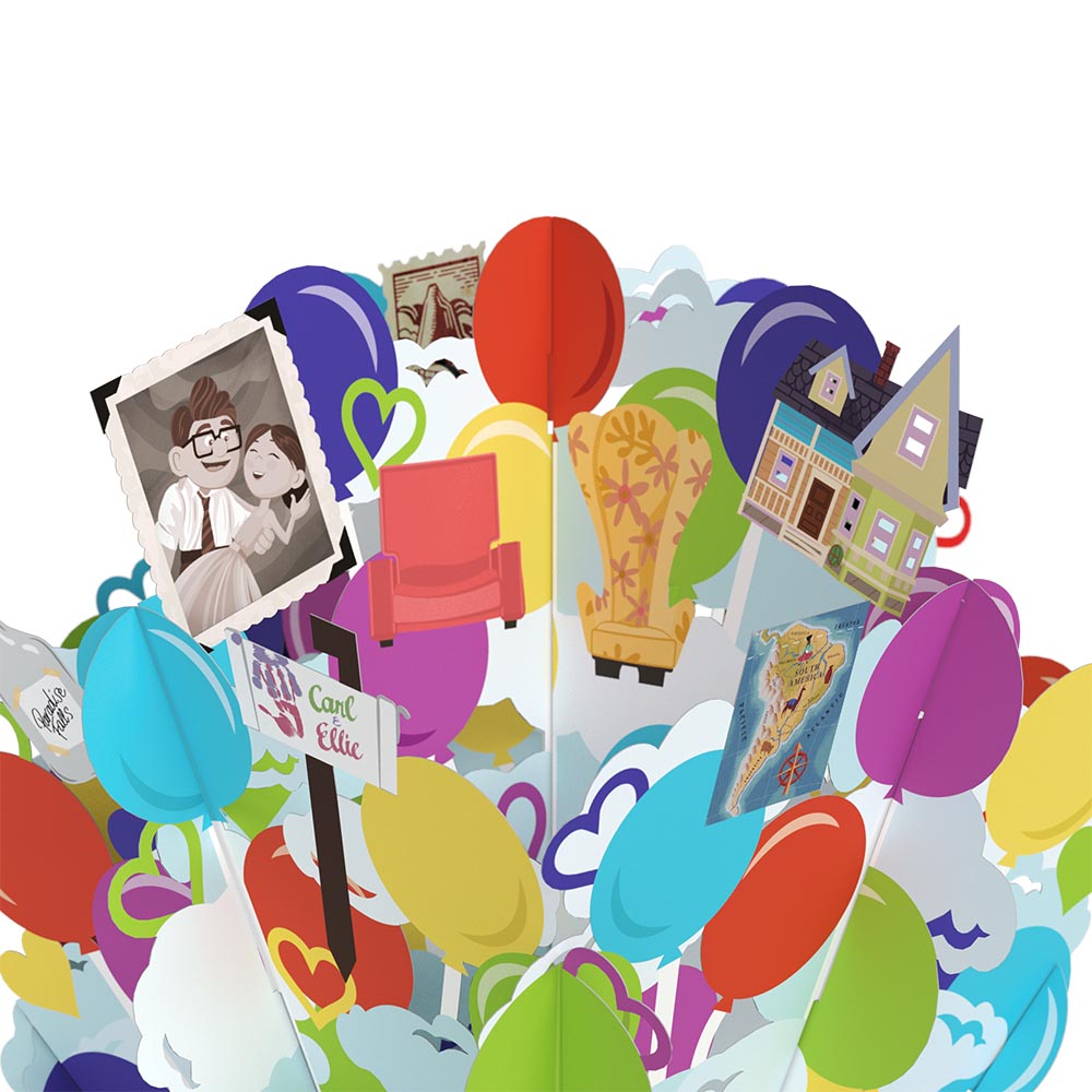 Disney and Pixar Up Birthday Adventures Pop-Up Card & Bouquet Bundle、mySite、solidvoid