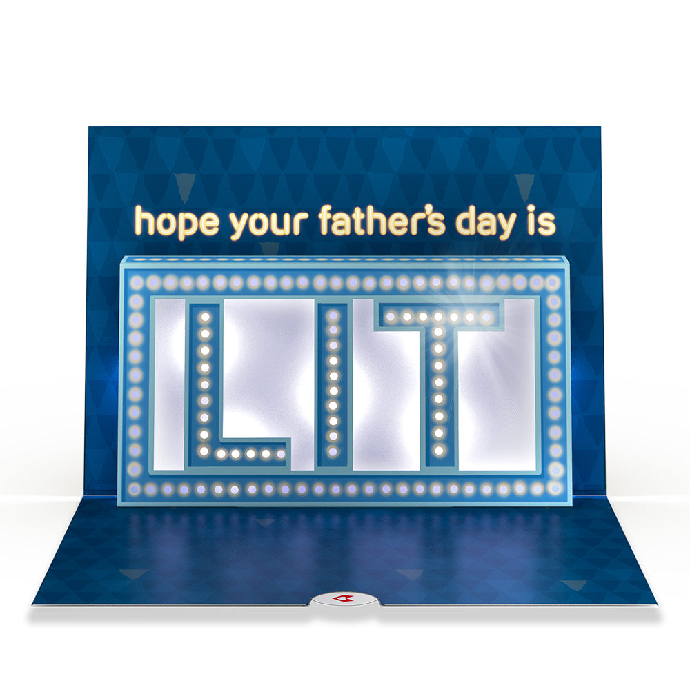 Hope Your Father's Day Is Lit Light-Up Pop-Up Card、mySite、solidvoid