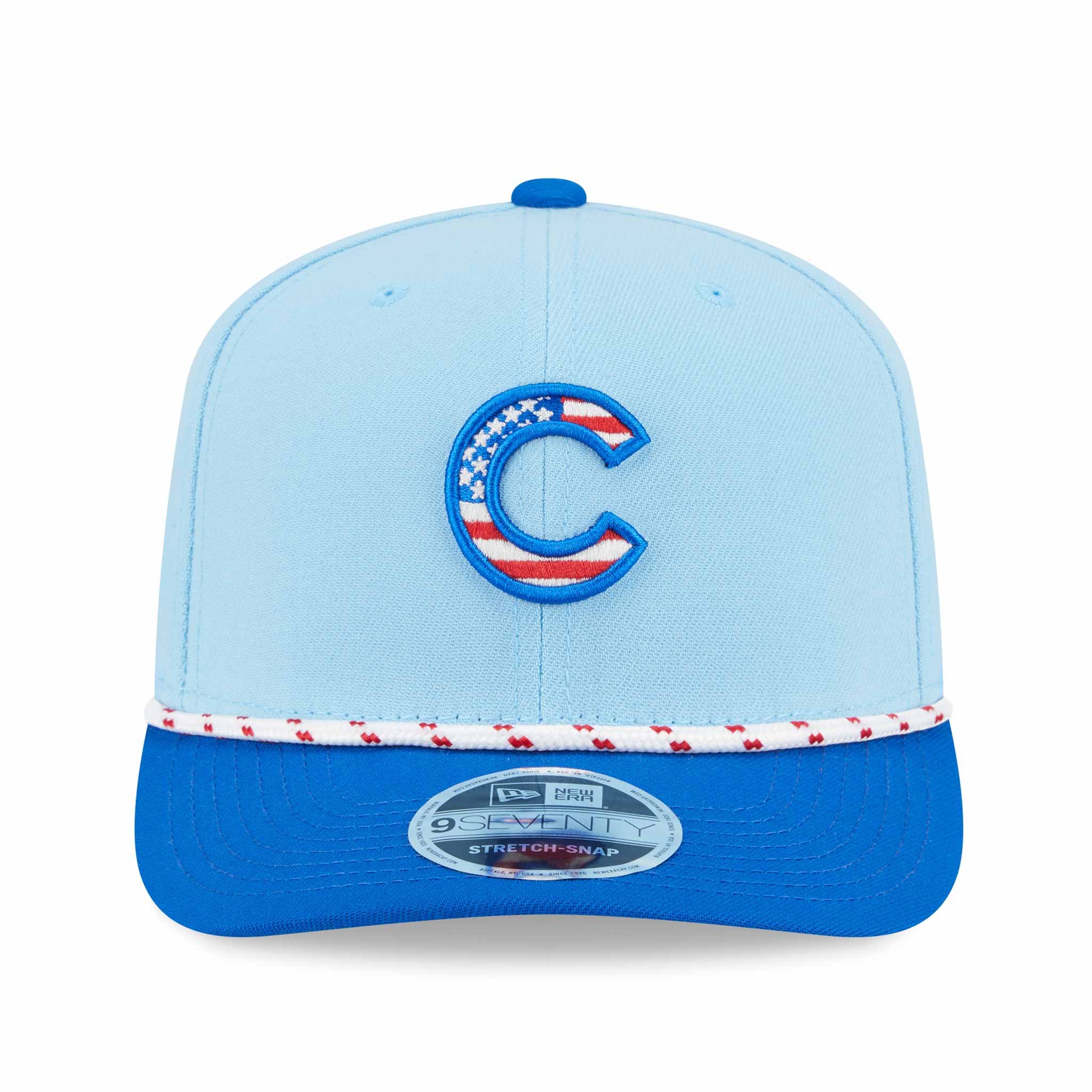 Chicago Cubs New Era 2025 Fourth of July 9SEVENTY Rope Stretch Snap Adjustable Cap、mySite、vikingsvslions