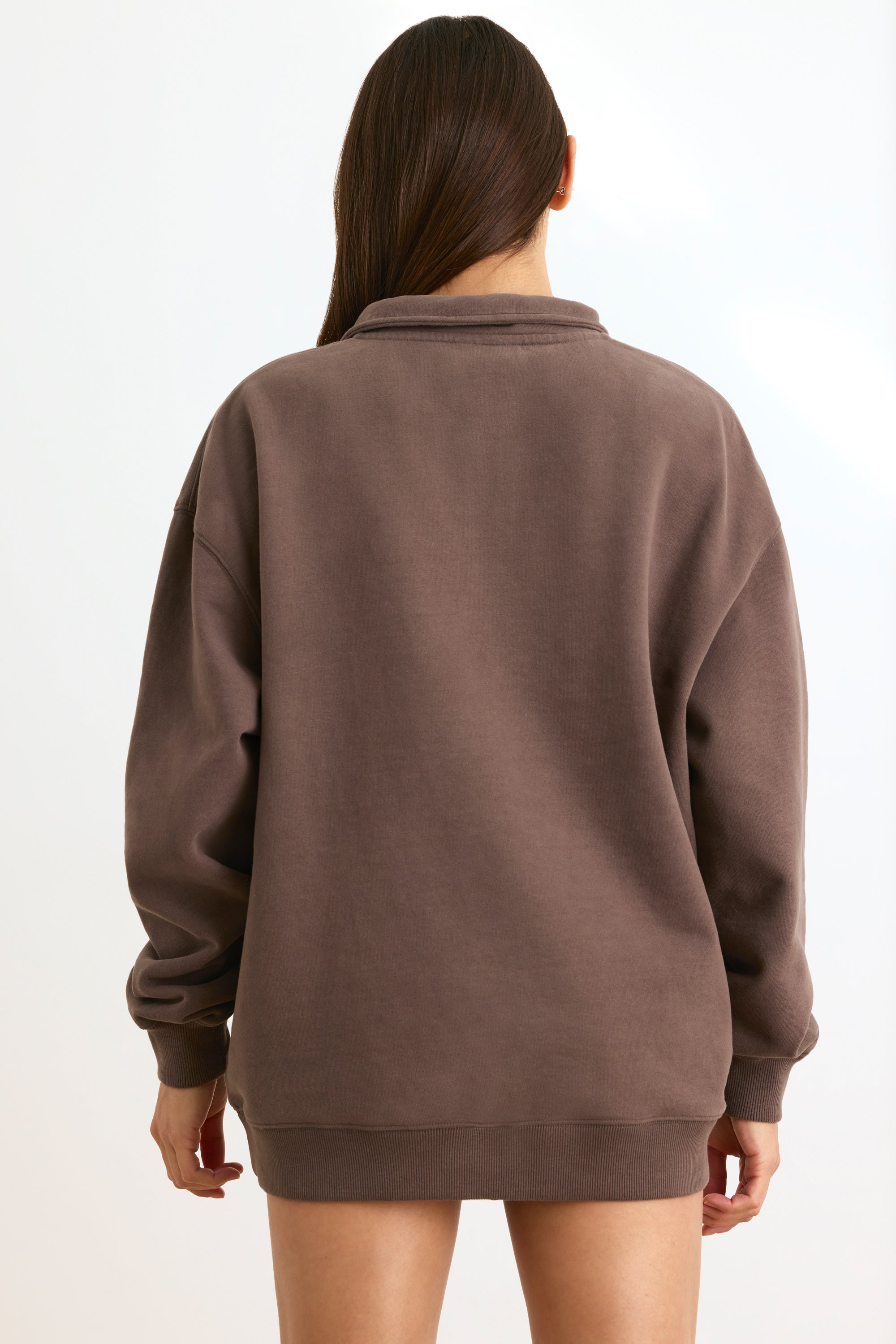 Quarter-Zip Sweatshirt in Espresso、mySite、solidvoid