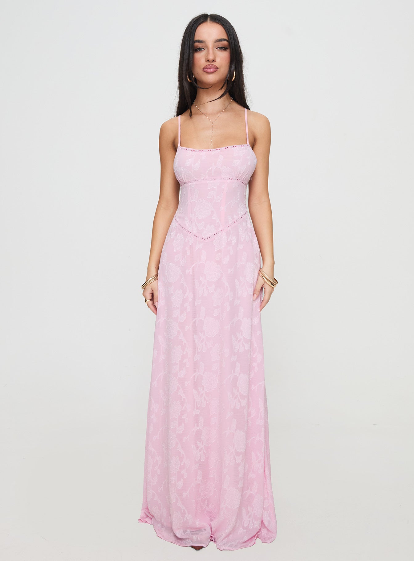 South Of France Maxi Dress Pink、mySite、solidvoid