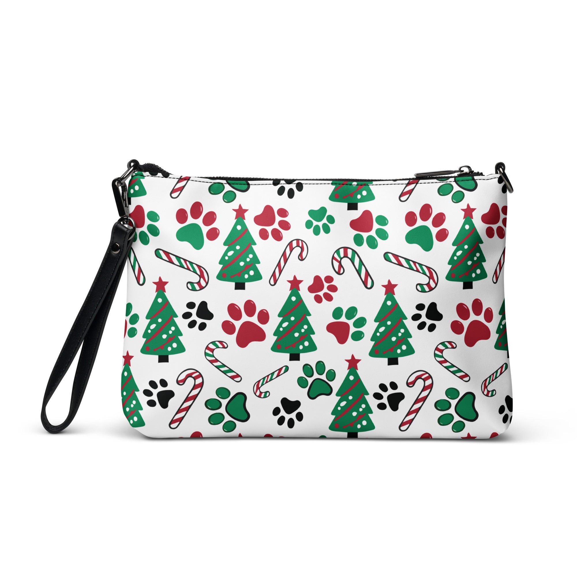 Christmas Paws & Candy Canes Crossbody Bag、mySite、camillekostekn