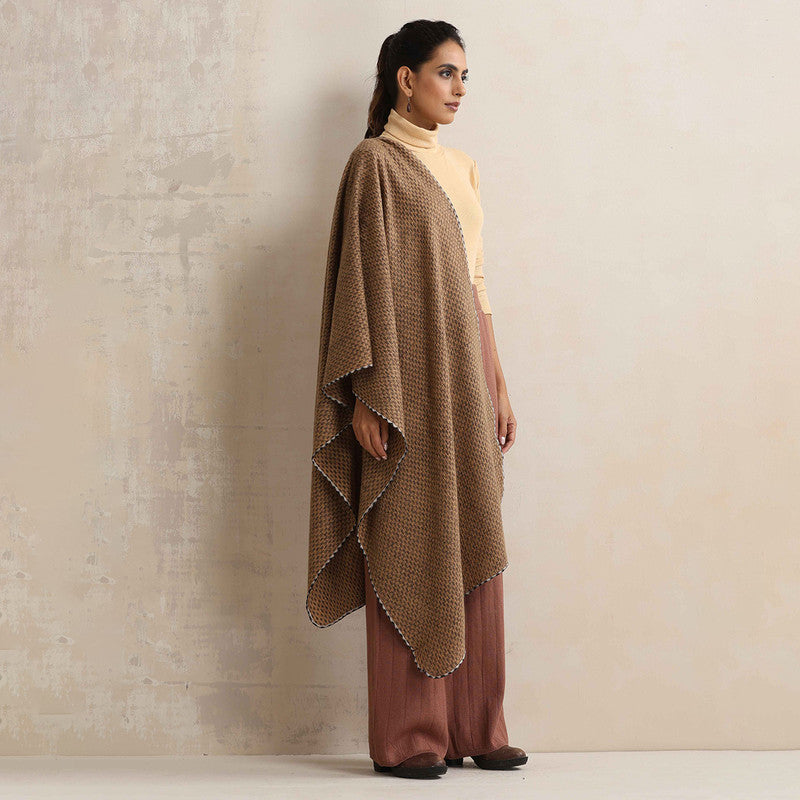 Woolen Stole | Checkered Print | Brown、mySite、camillekostekn