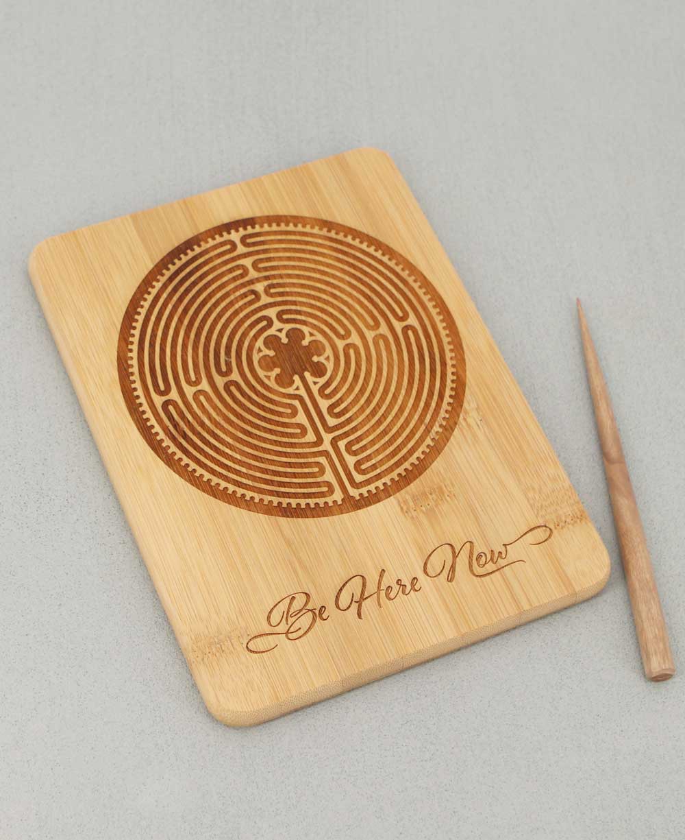 Be Here Now Bamboo Meditation Labyrinth with Wood Stylus、mySite、topwebapps