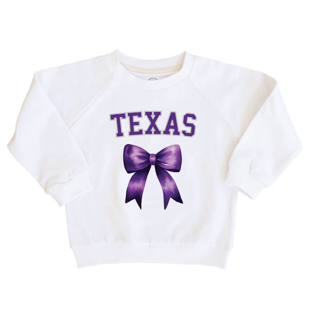  Texas Christian University | Footballs & Bows Kids Graphic Sweatshirts、mySite、layawaytickets
