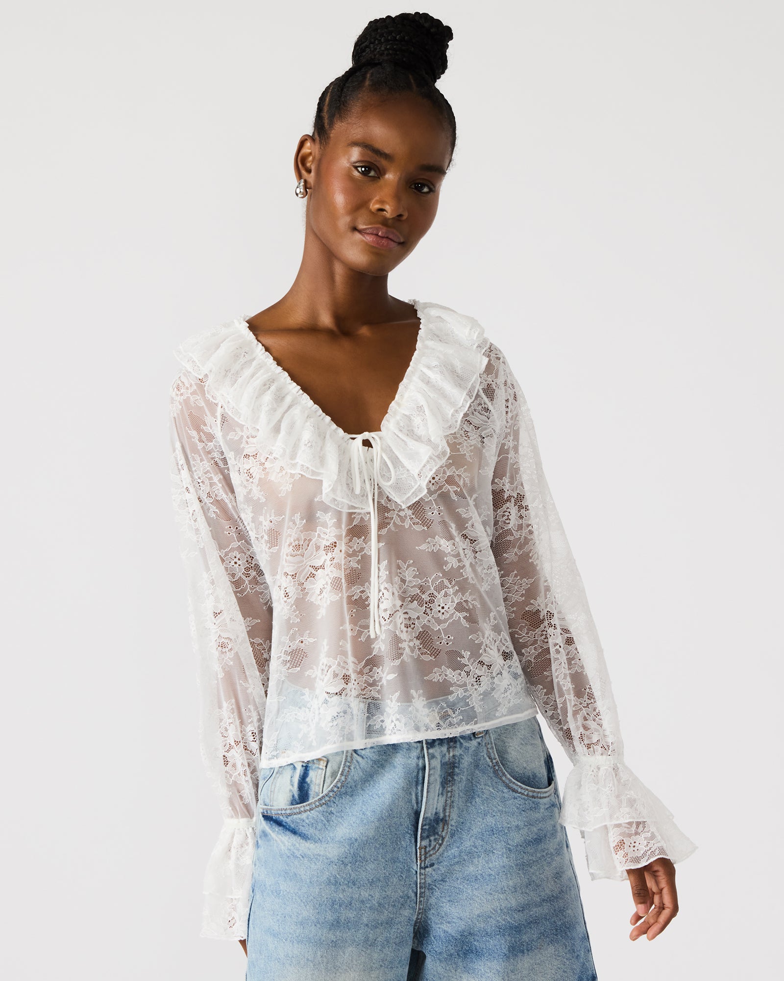 HAMPTON LACE BLOUSE WHITE、mySite、gtrtttuynbv
