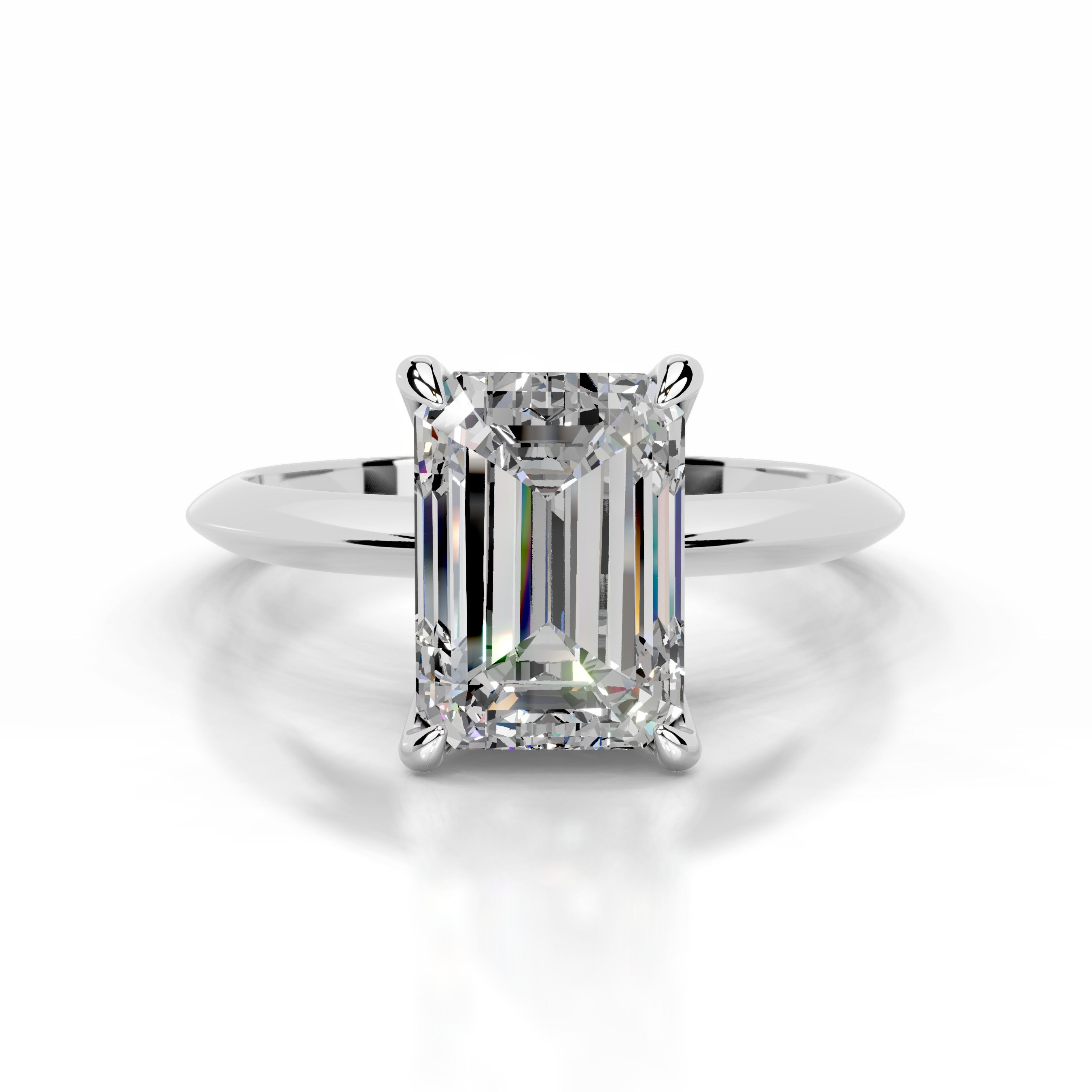 Evie Moissanite Ring - 14K White Gold、mySite、hinf8tx79