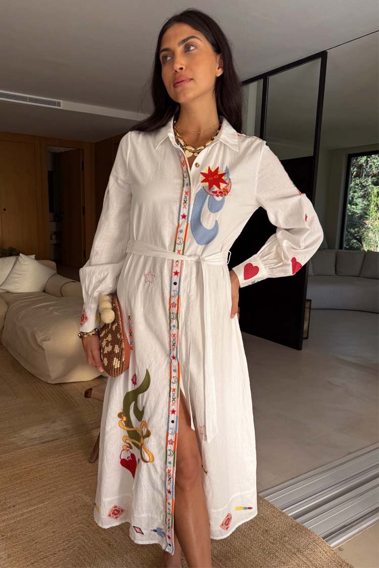 Cream Enchanted Shirt Dress、mySite、solidvoid