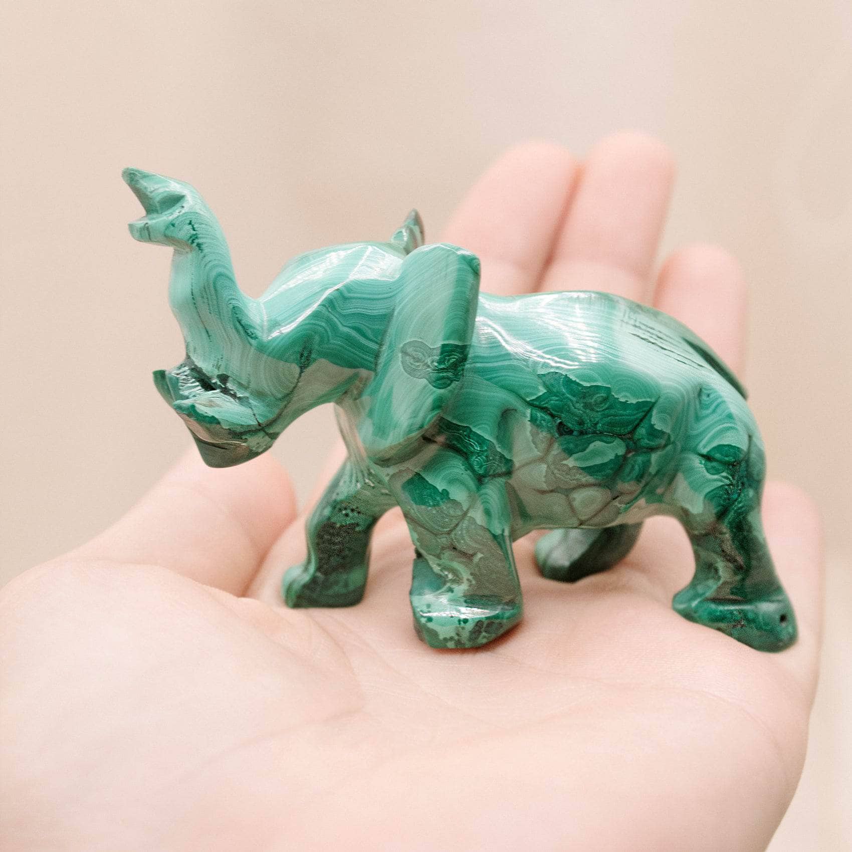 Genuine Malachite Elephants - Hand Carved - 1 of a Kind、mySite、hinf8tx79