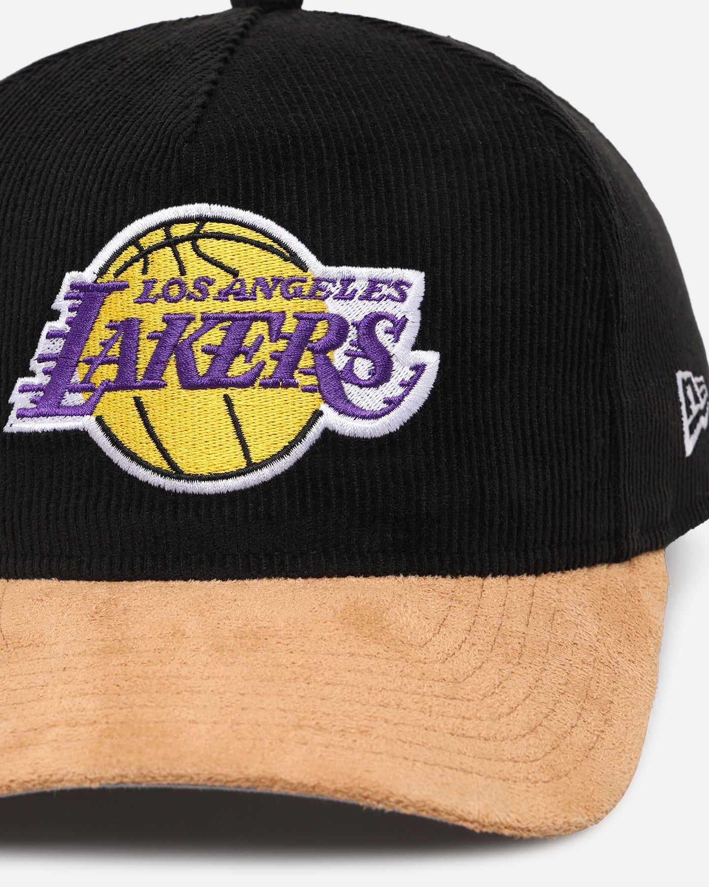 New Era Los Angeles Lakers 'Corduroy Suede' Pre-Curved Golfer Snapback Washed Black、mySite、zt4zffjzw