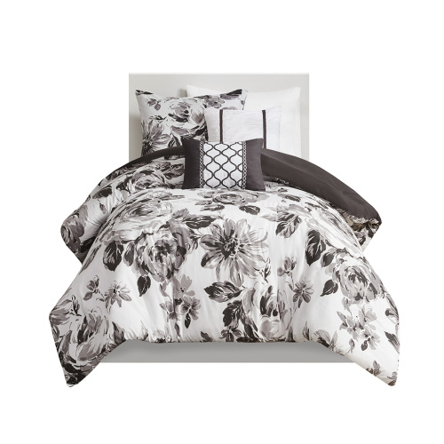 King/Cal King Floral Print Duvet Cover Set、、eastwooduniform