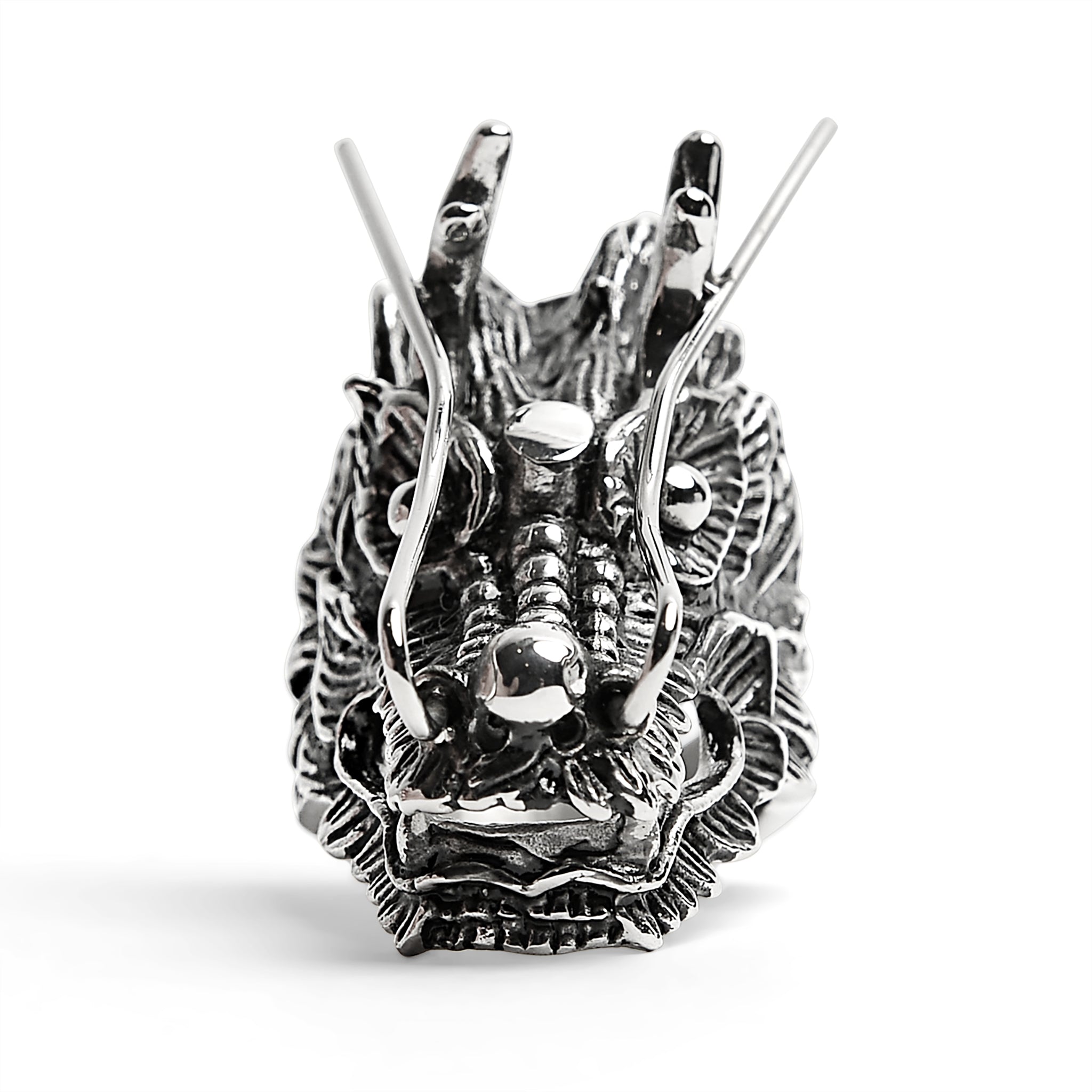 Stainless Steel Eastern Dragon Head Ring / SCR4026、mySite、dreamappss