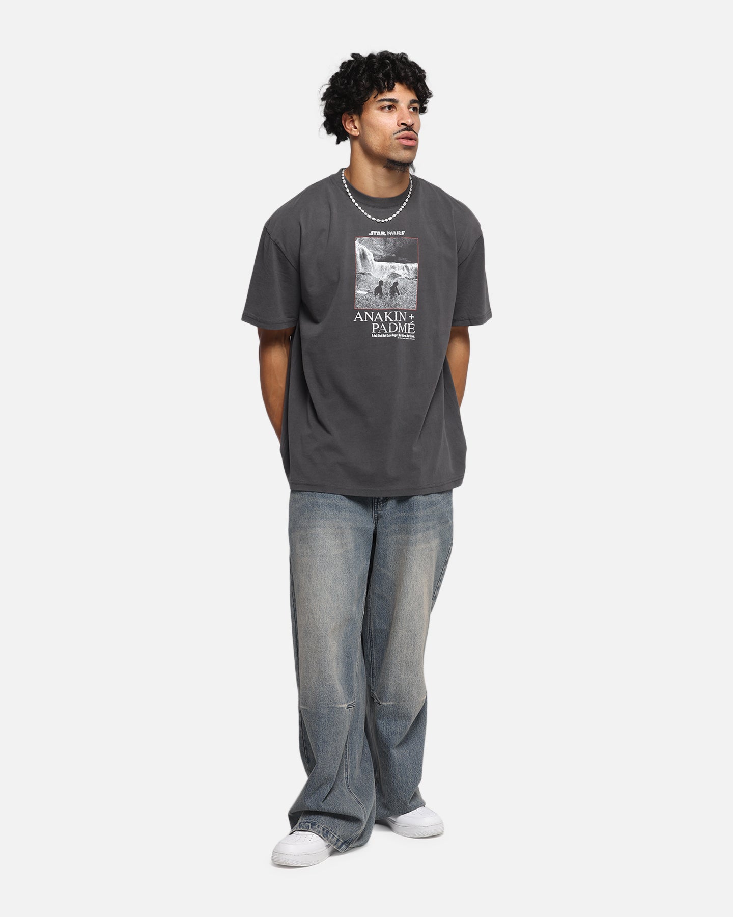 73 Studio Star Wars Anakin And Padme Vintage T-Shirt Black Wash、mySite、zt4zffjzw