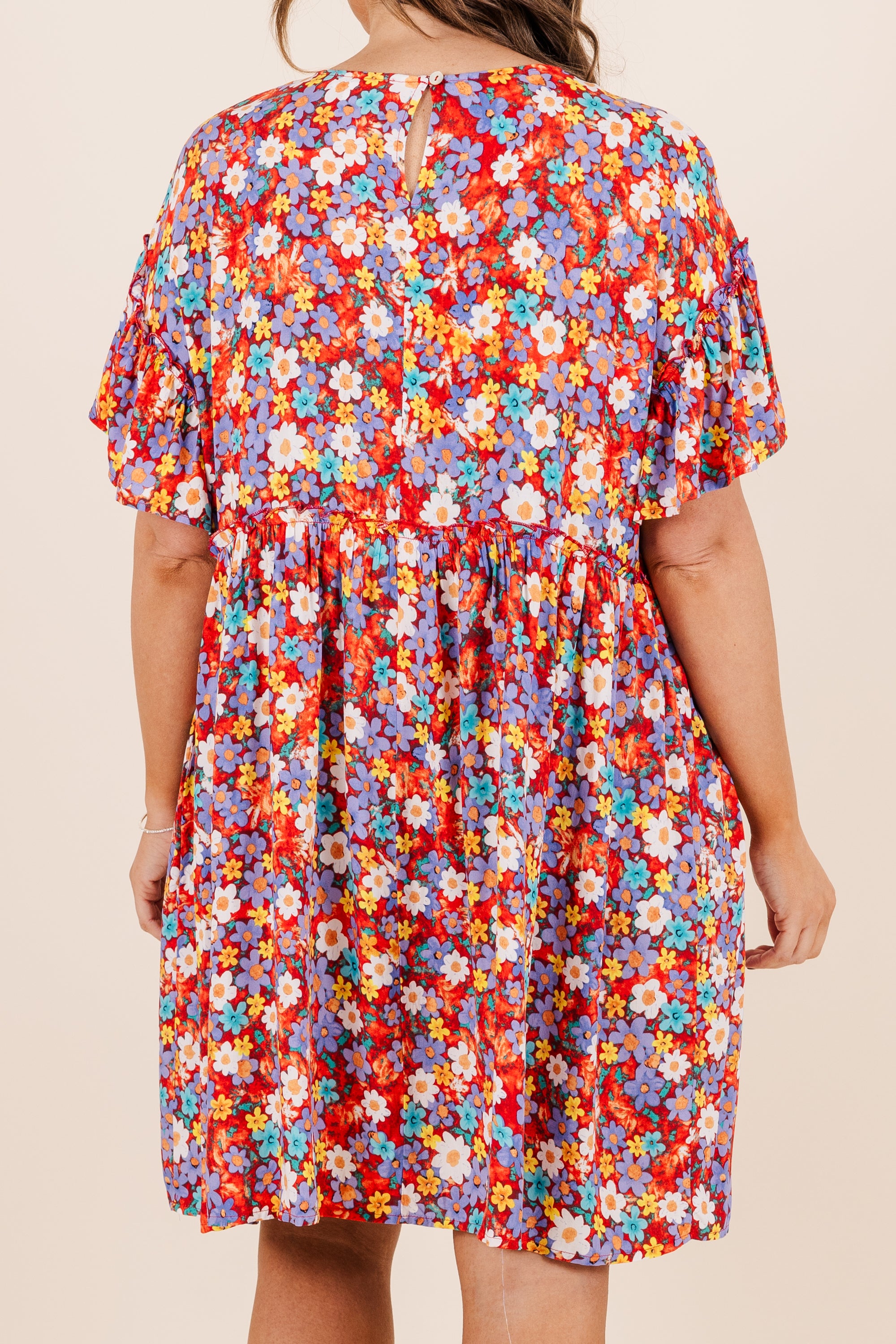  Fire Flower Babydoll Dress, Red、mySite、justintrudeaud