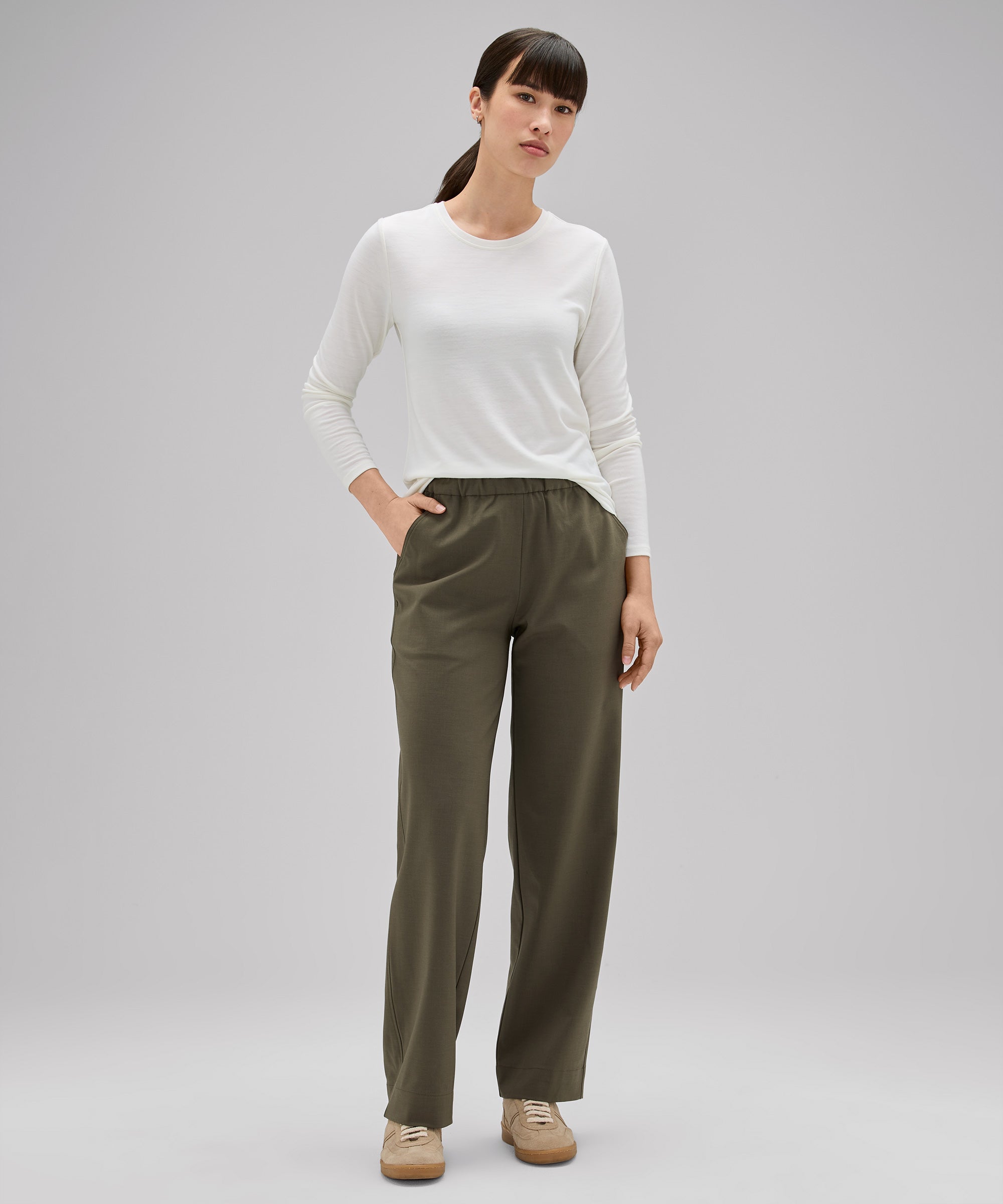 Women's Long Sleeve Merino Crew、mySite、noshort