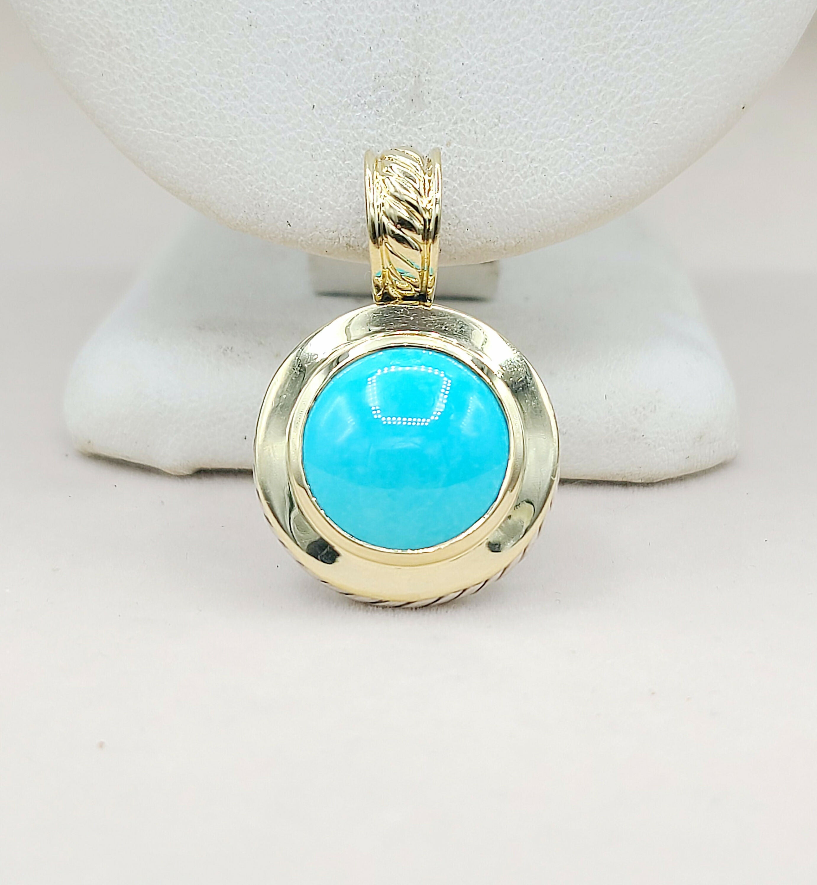 David Yurman Cerise Pendant Enhancer Turquoise & Gold、mySite、hinf8tx79