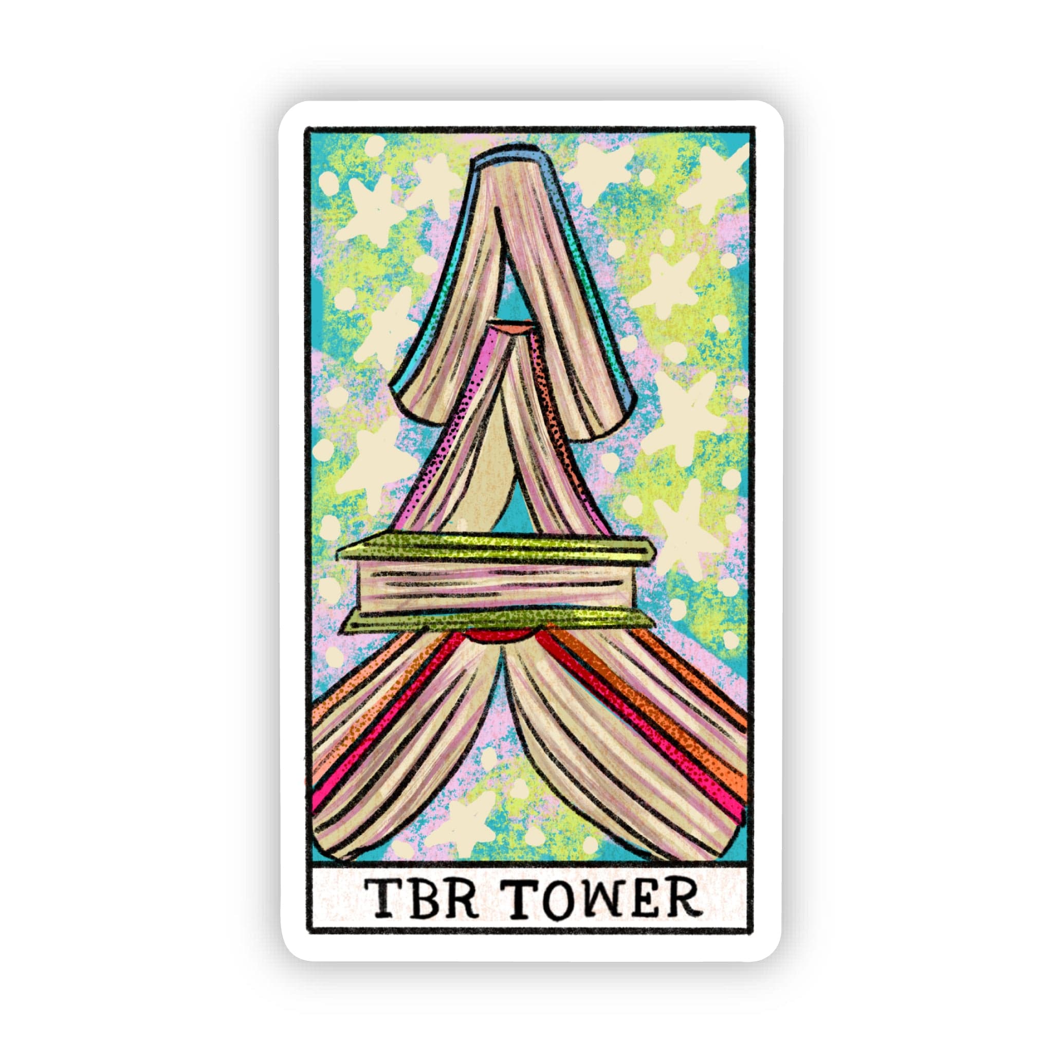  TBR Tower Book Tarot Card Sticker、mySite、ghnorth