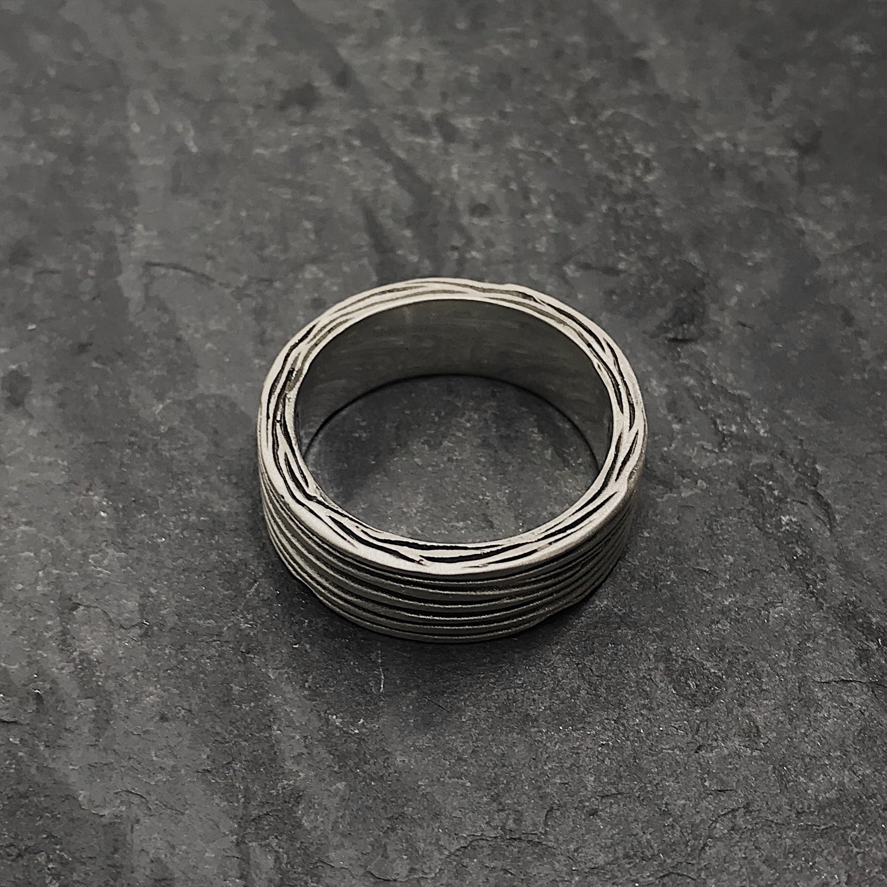  Threaded Ring in Oxidized Silver、mySite、merchandisen