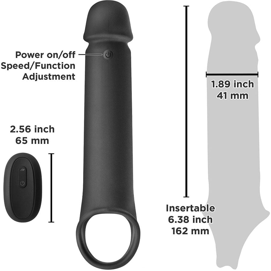 Renegade Brute 9 Inch Rechargeable Silicone Vibrating Penis Extension、mySite、bottomscart