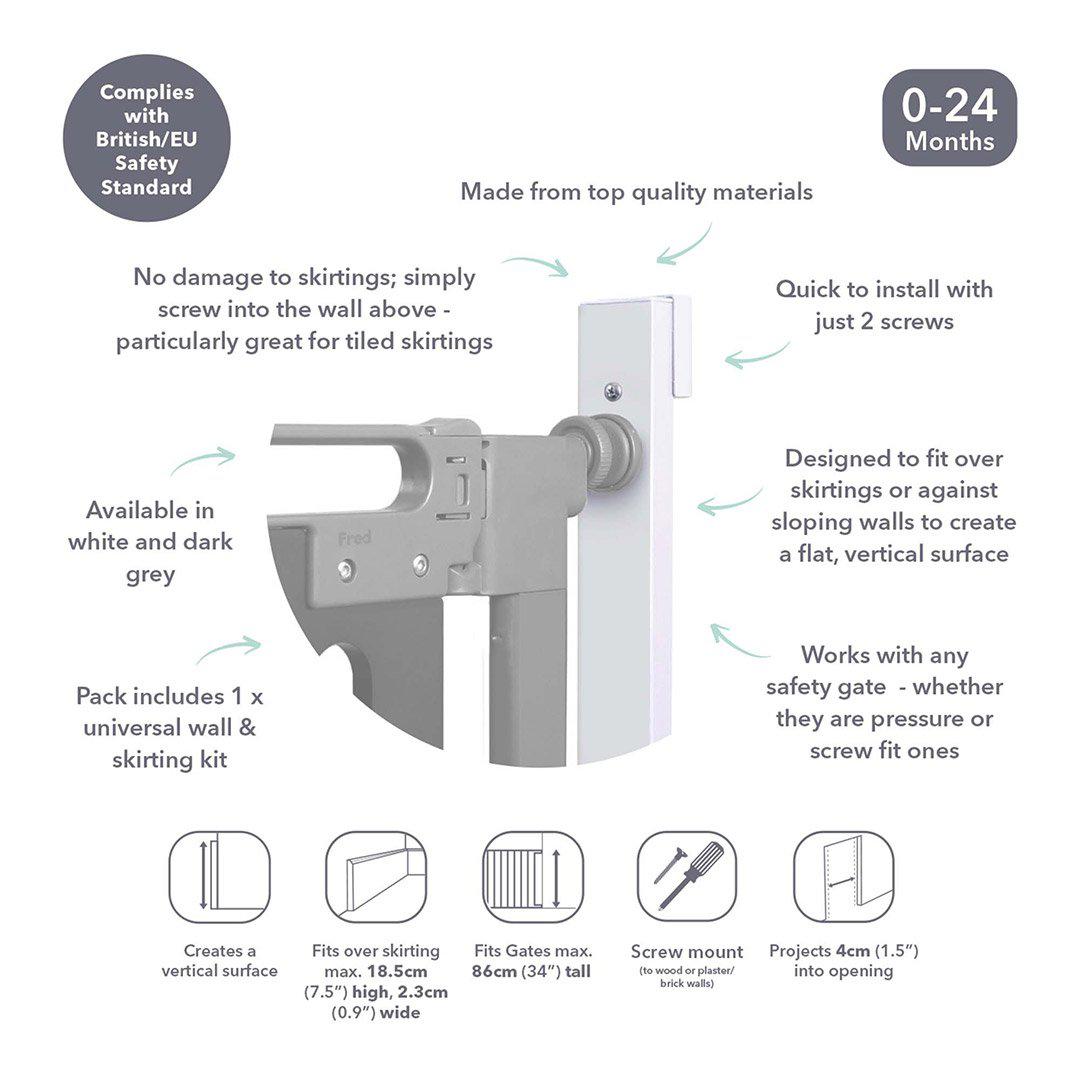  Fred Universal Wall + Skirting Kit - Pure White、mySite、merchandisen