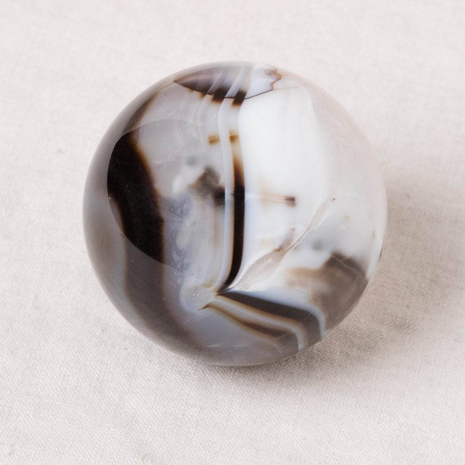 Black Stripe Agate Sphere with Tripod - AAA Premium Quality、mySite、hinf8tx79