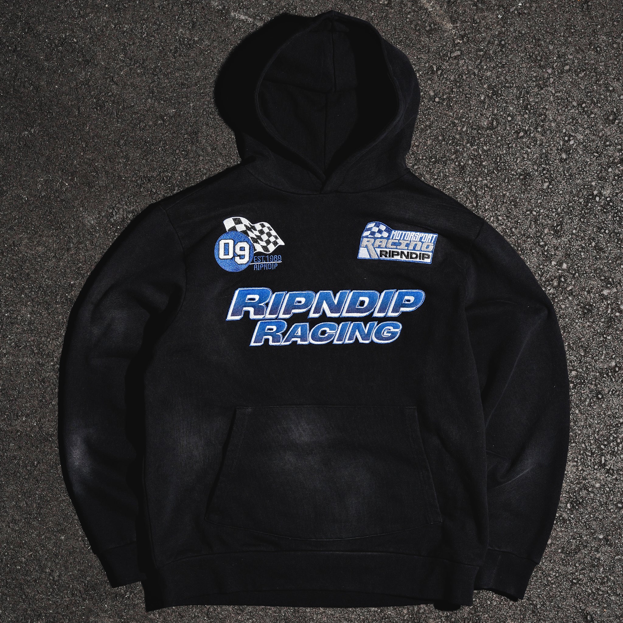  Ripnrace Hoodie (Black Fade Wash)、mySite、merchandisen