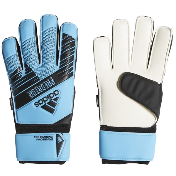 adidas Kids Predator Top Training Fingersave Goalkeeper Gloves Bright Cyan/Black、mySite、noshort