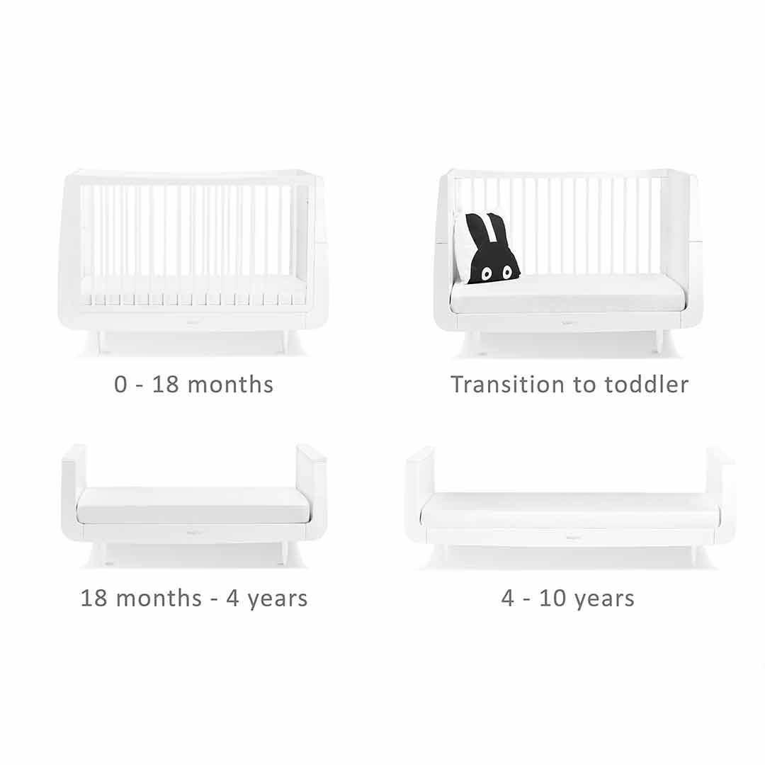  SnuzKot Skandi Cot Bed - White、mySite、merchandisen