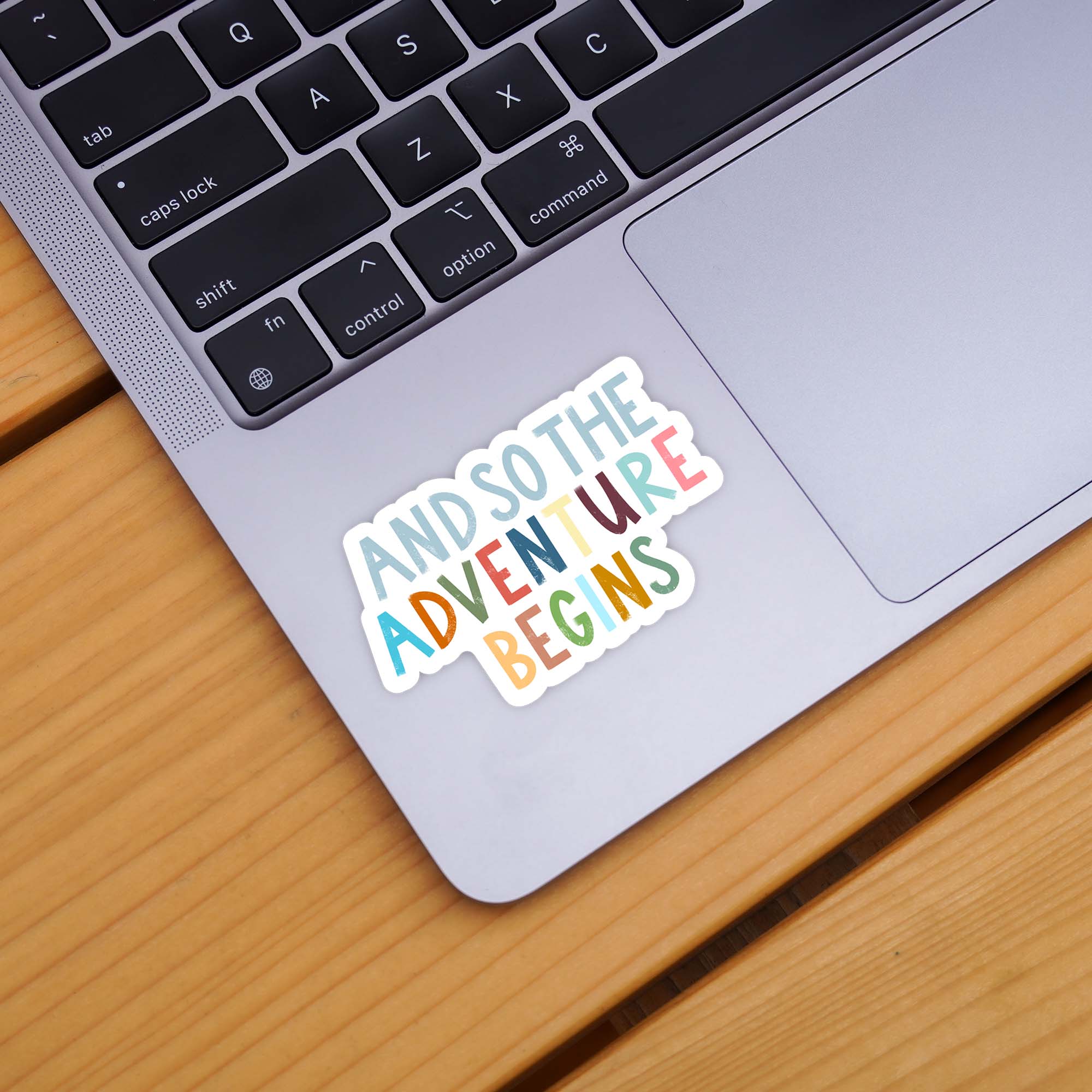  And So The Adventure Begins Positivity Lettering Sticker、mySite、elrpsem3k