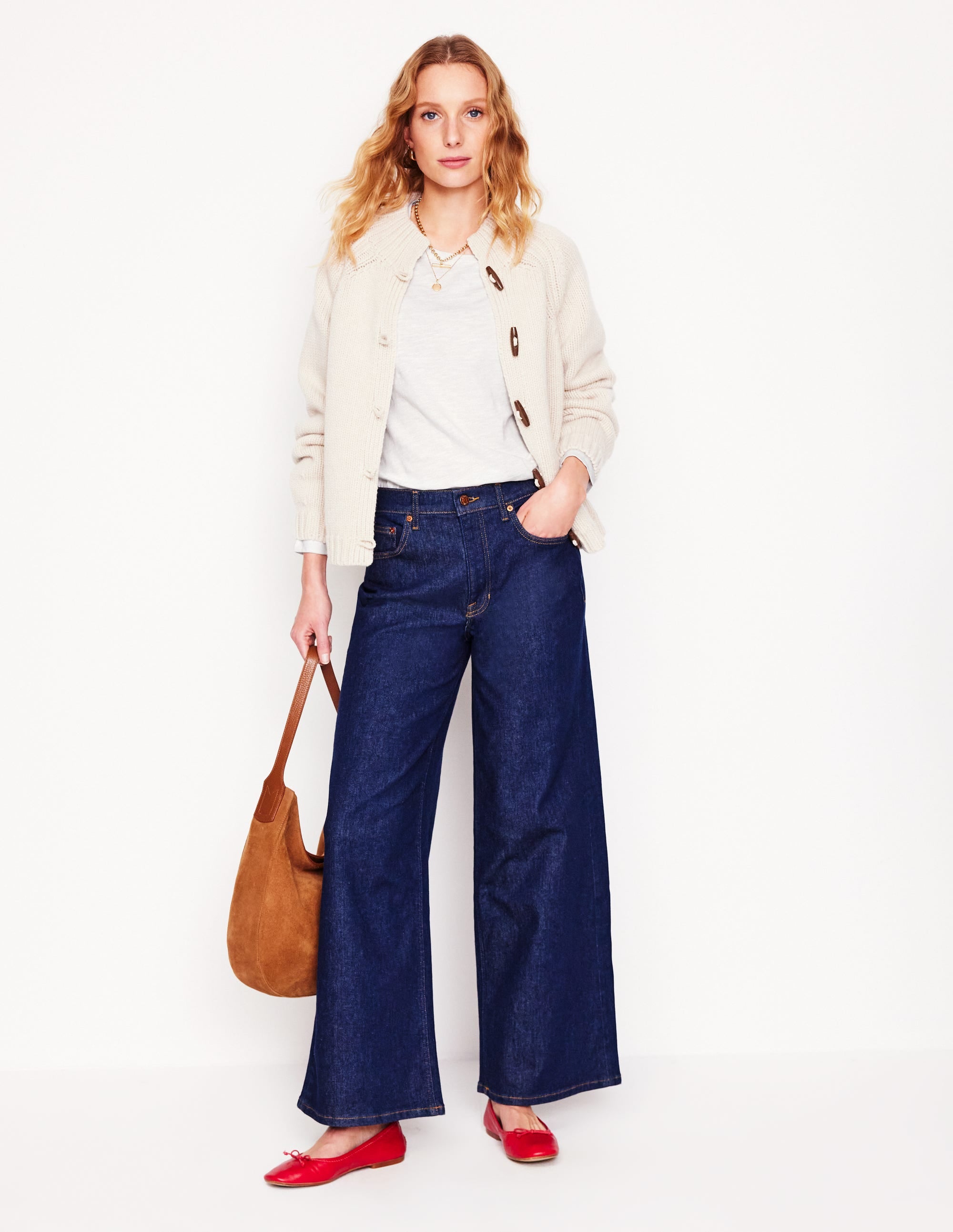  Cotton Crew Long Sleeve Top-White、mySite、ashleygrahame