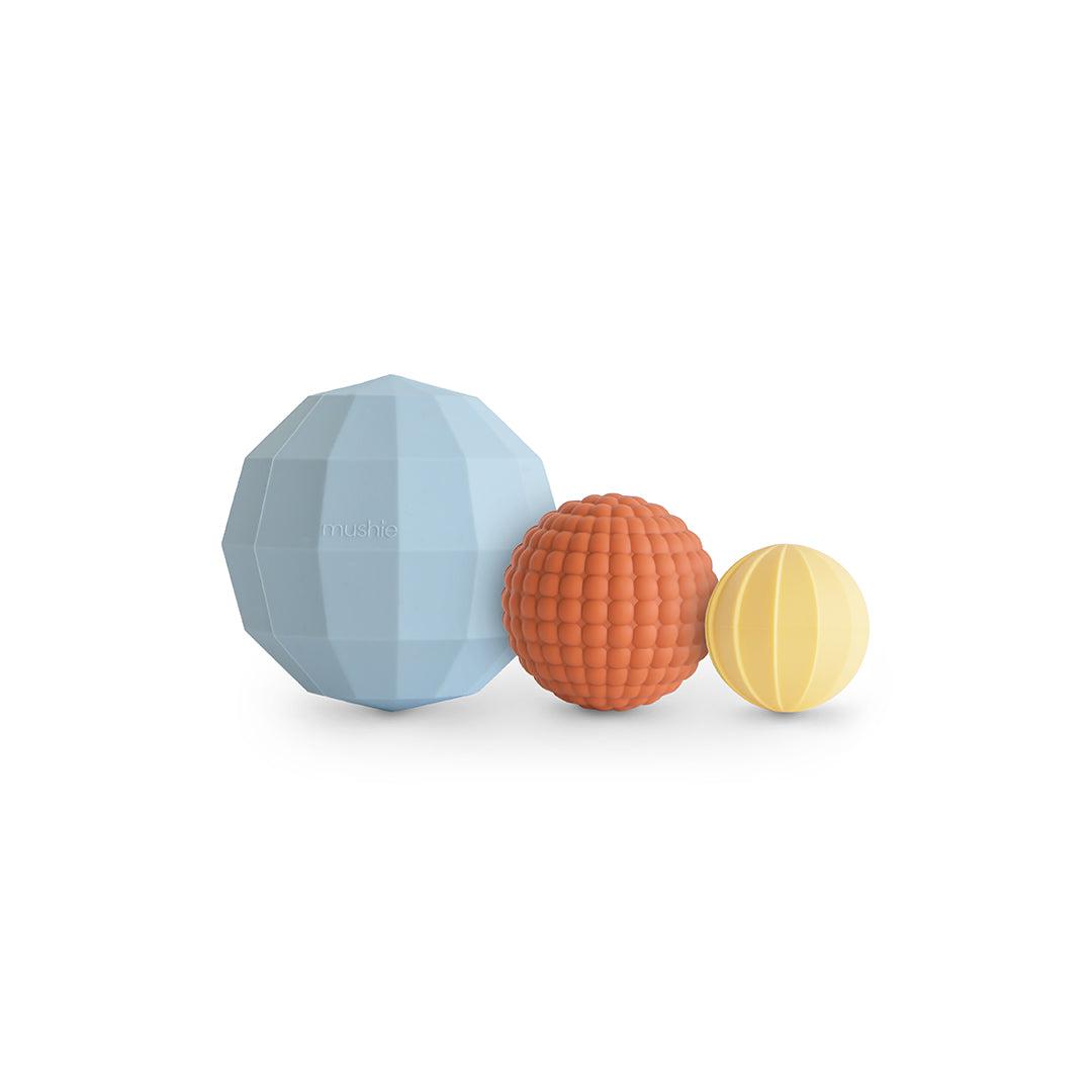  Mushie Nesting Spheres Sensory Toy Powder Blue (Set Of 3) - Powder Blue、mySite、merchandisen