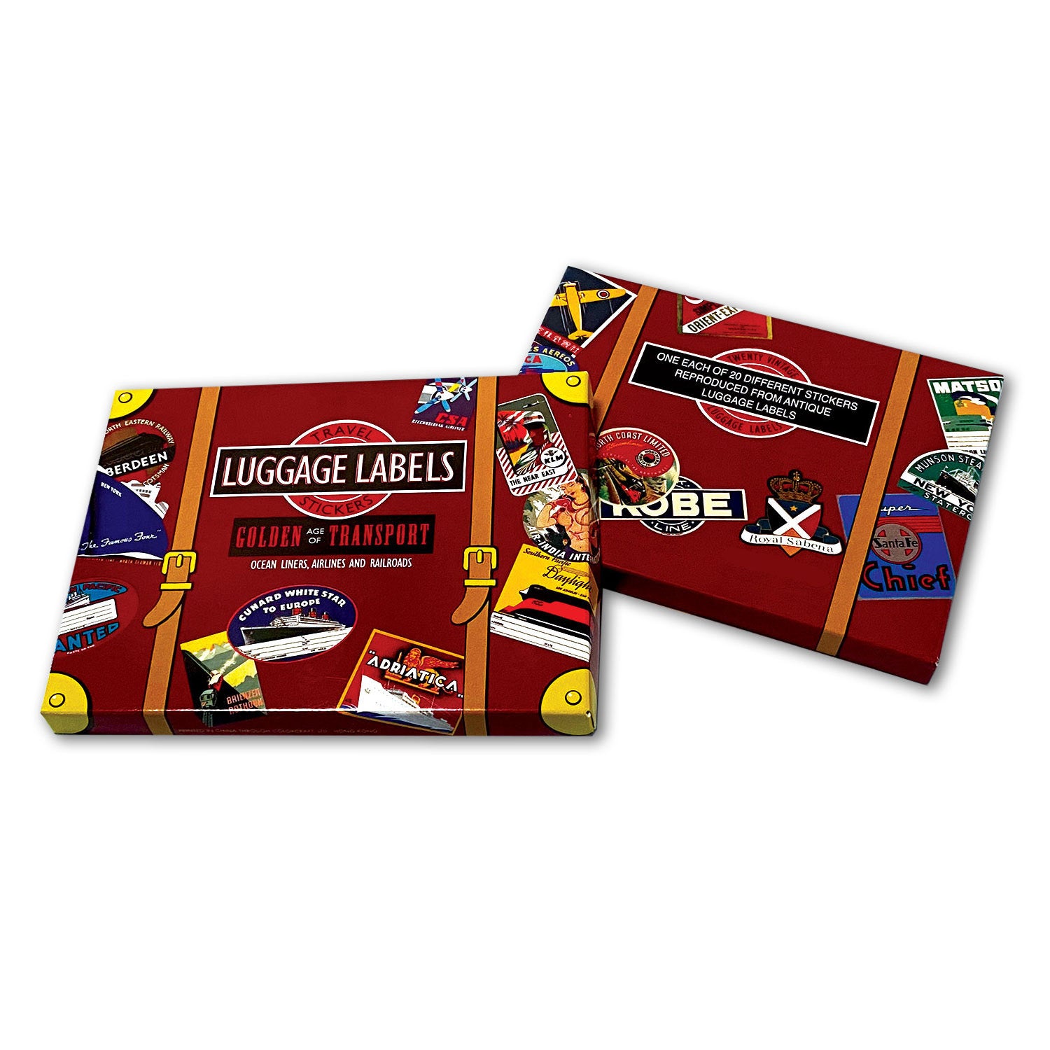  Golden Age of Transport Vintage Luggage Label Stickers、mySite、ghnorth