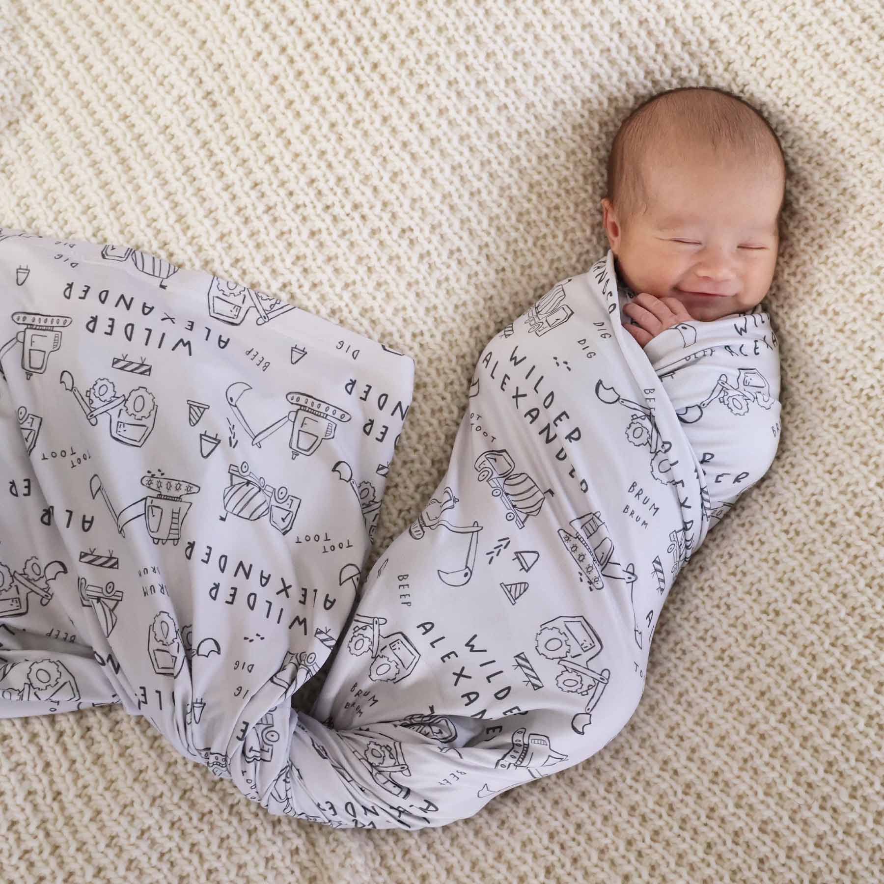  Doodle Dozers Personalized Swaddle Blanket、mySite、layawaytickets