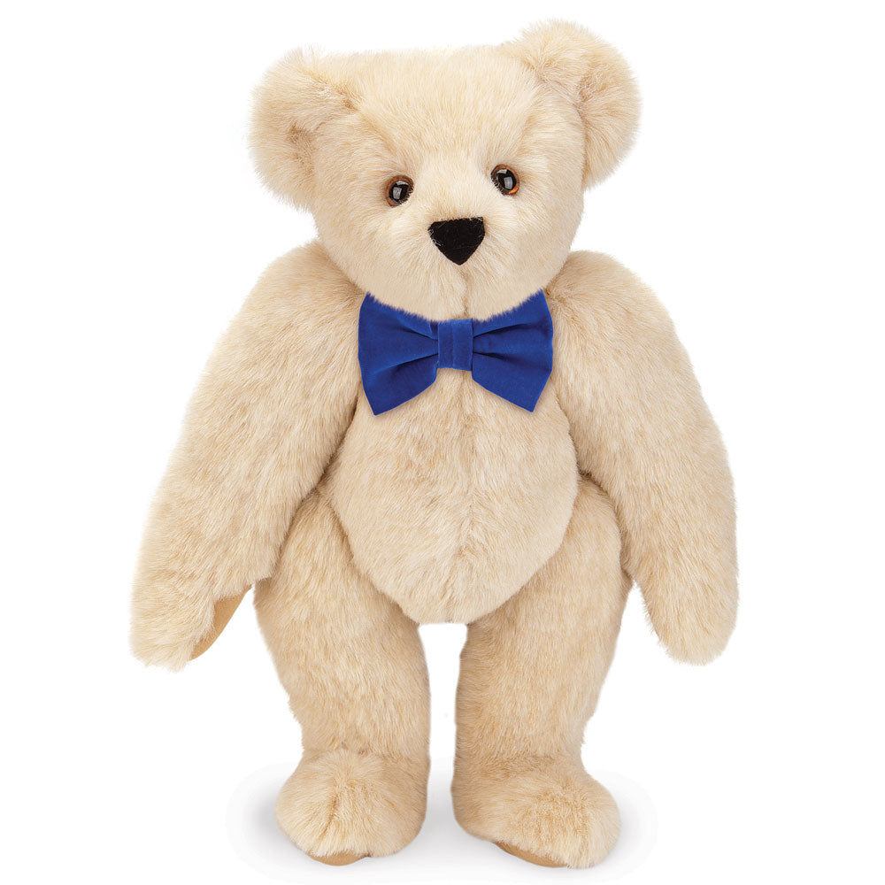 15 In. Classic Bow Tie Bear with Royal Blue Bow、mySite、g9winljtr