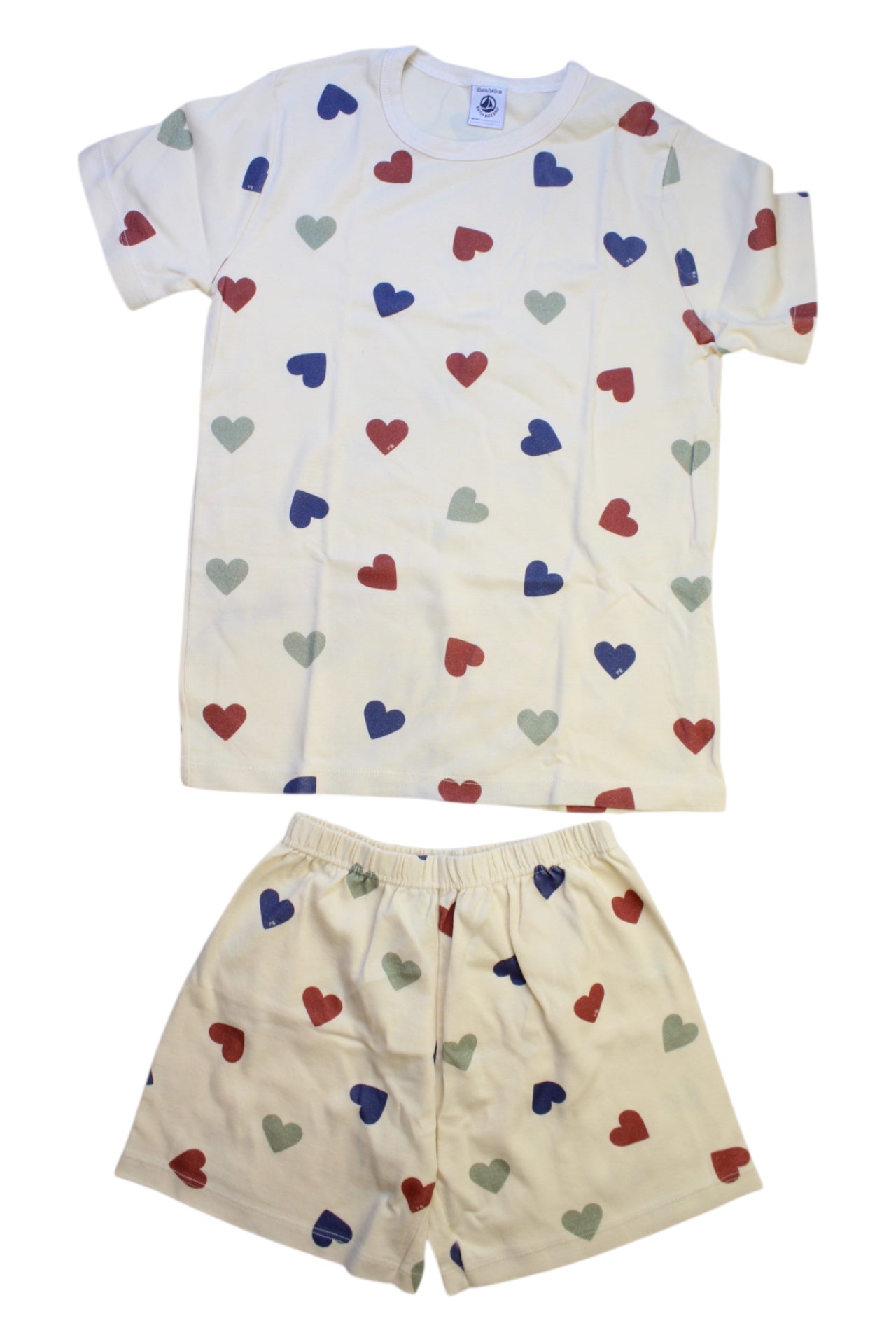 Petit Bateau Heart Print Pyjama Set 10Y、mySite、g9winljtr