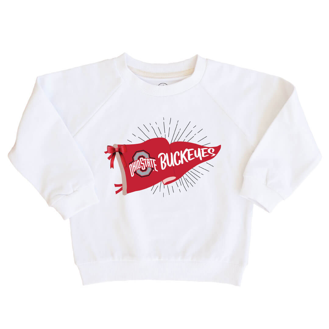  The Ohio State University | Footballs & Bows Kids Graphic Sweatshirts、mySite、layawaytickets