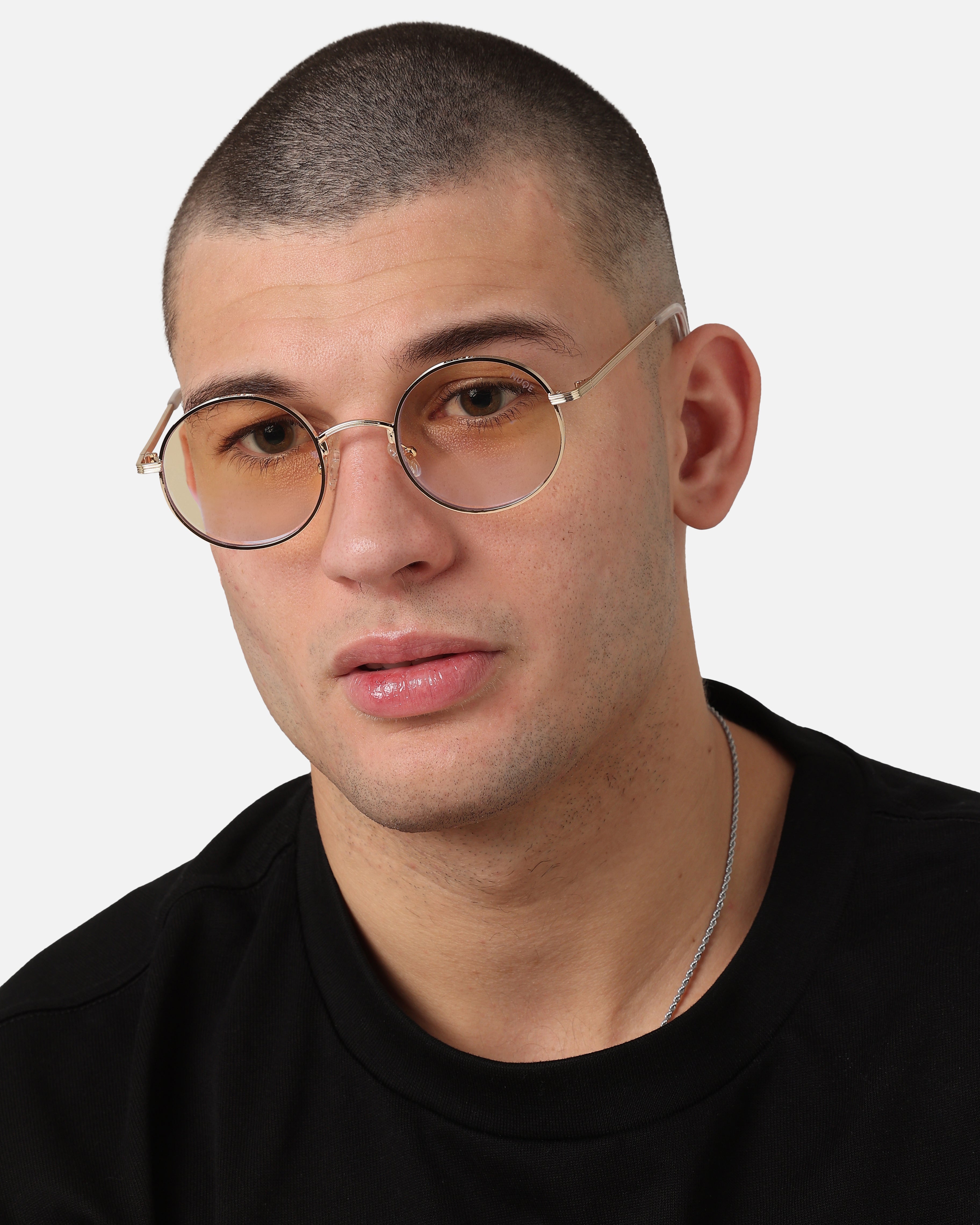 NUQE Liden Glasses Gold/Bluelight、mySite、zt4zffjzw