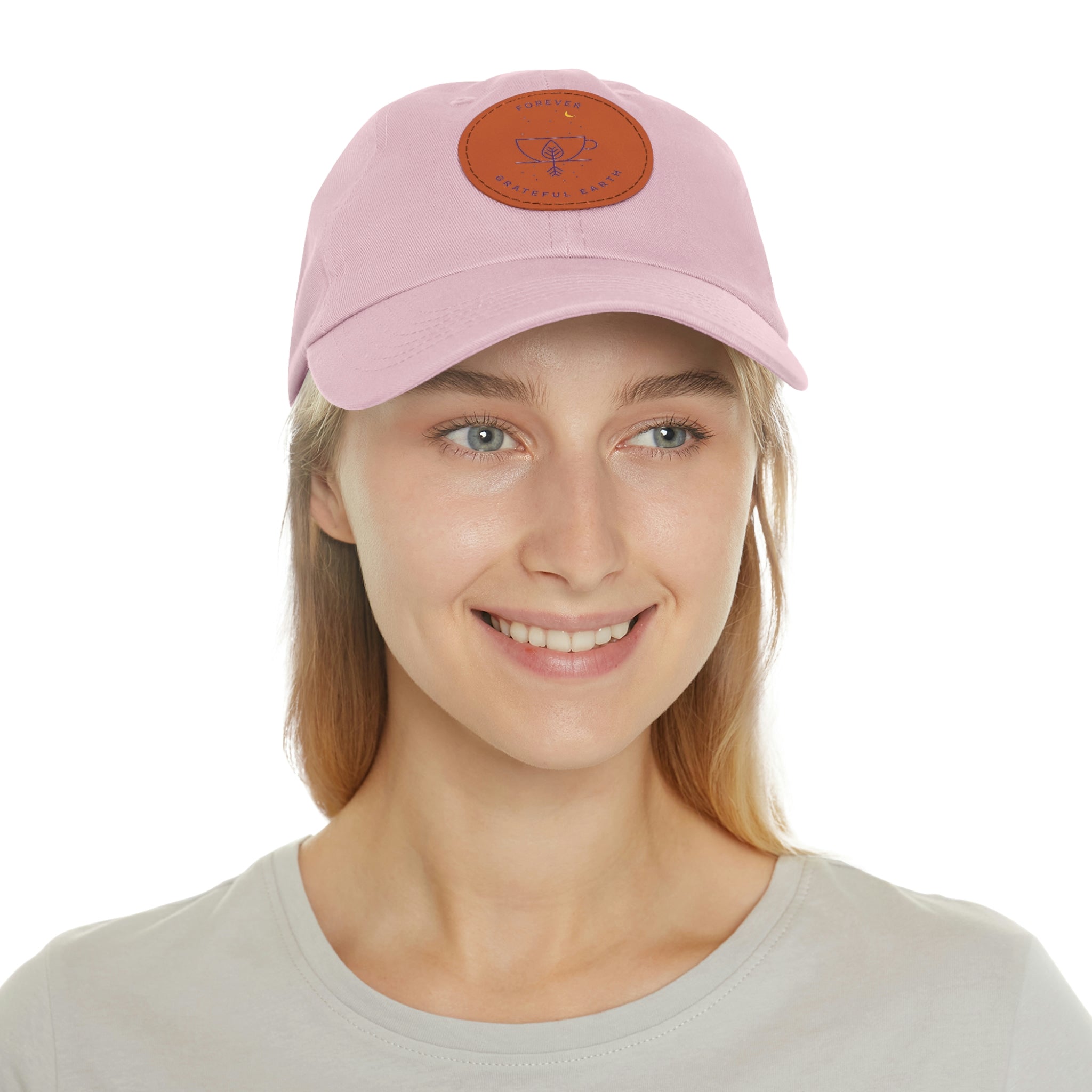 Dad Hat with Leather Patch (Round)、mySite、gigharbornorthrealestate