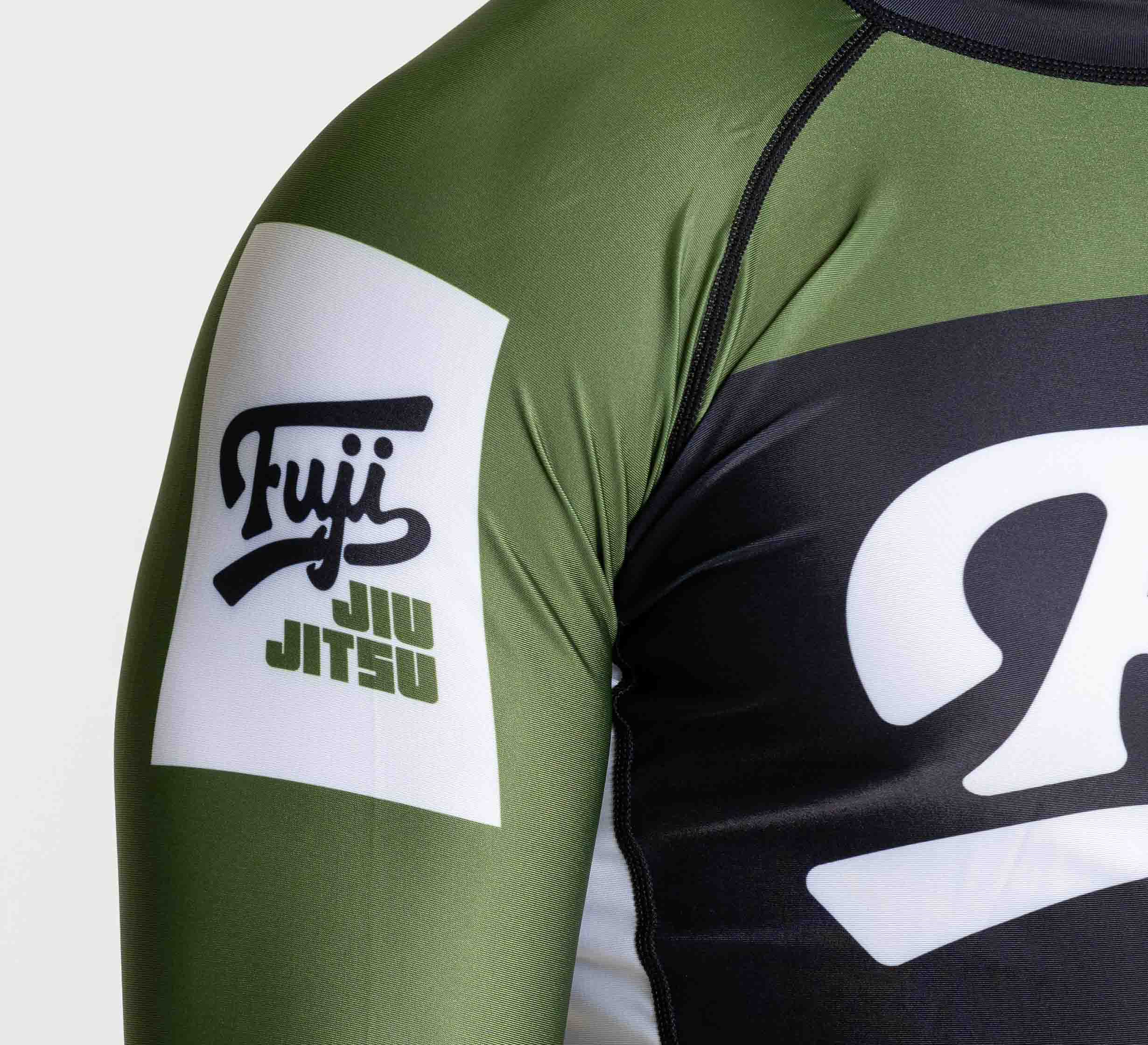 Jiu Jitsu Script Flex Lite Long Sleeve Rashguard Green、mySite、gigharbornorthrealestate