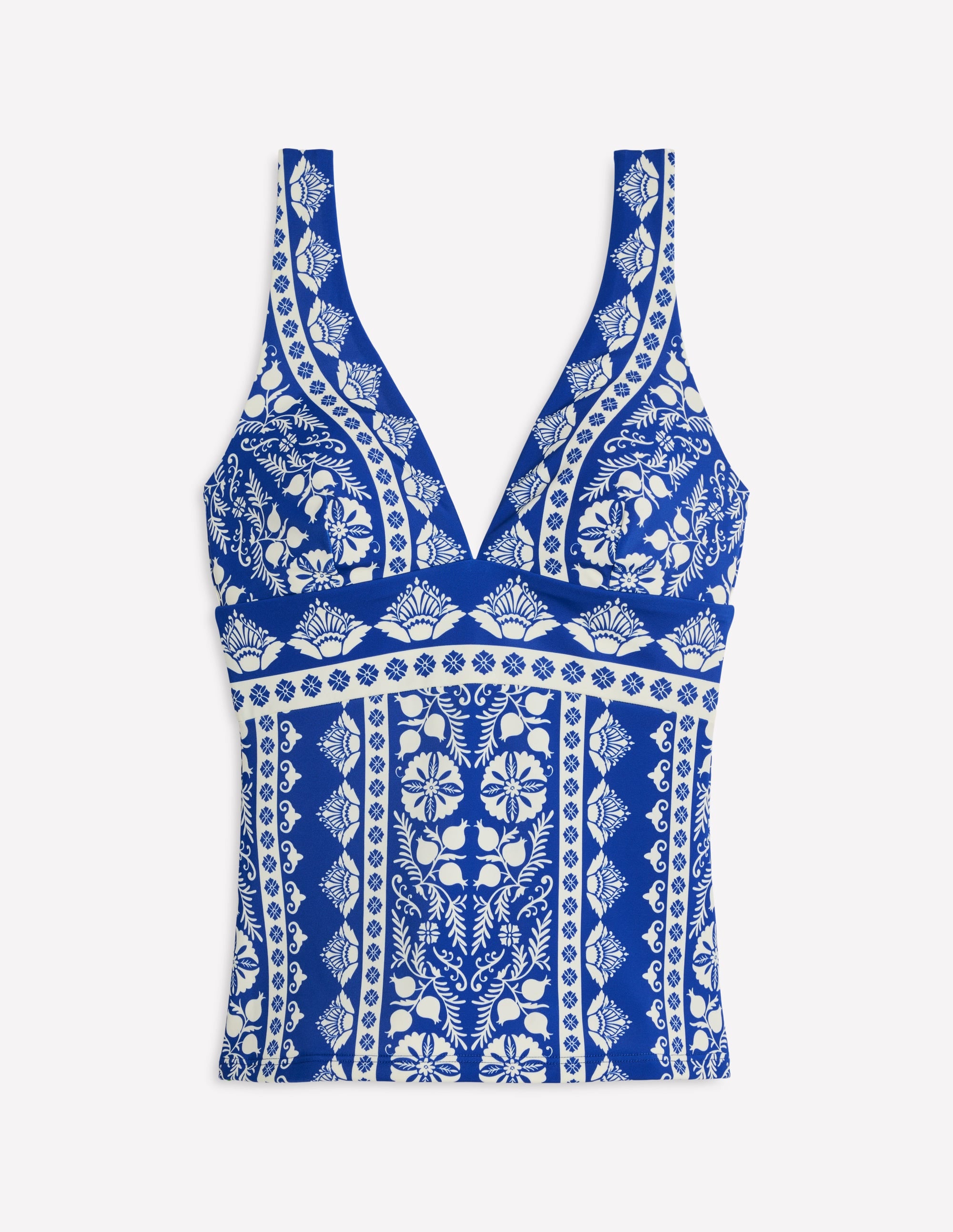  Porto Tankini Top-Bright Blue, Ornate Stripe、mySite、ashleygrahame