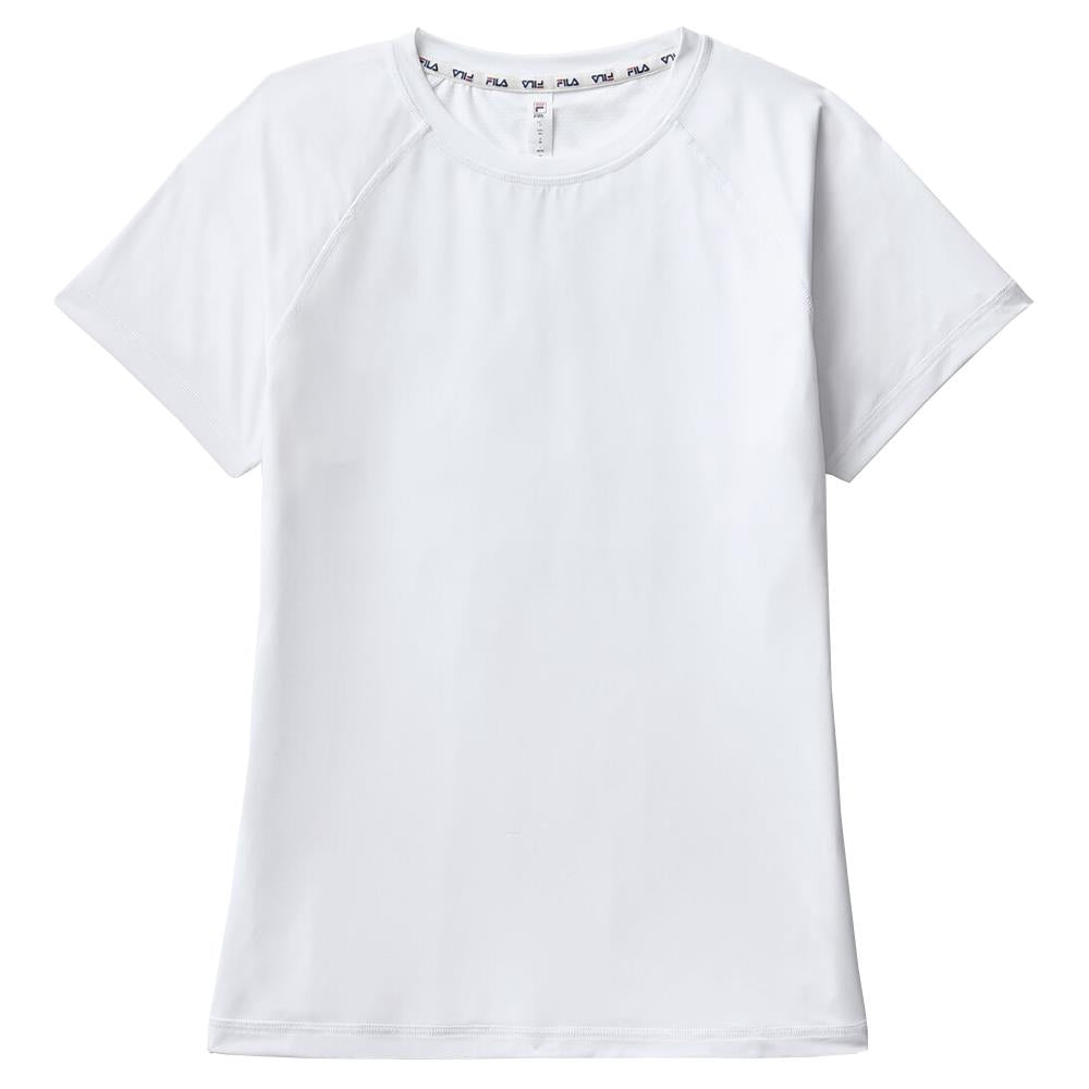 Fila Women's Essentials Short Sleeve Top - White、mySite、neckold